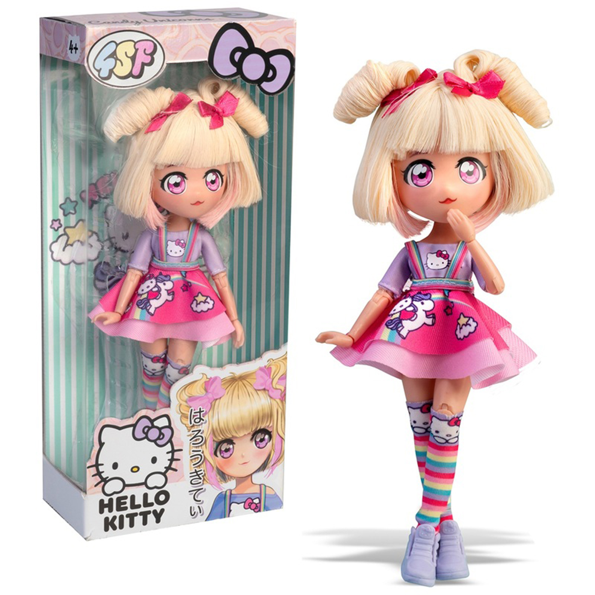 Лялька 4SF Manga Dolls Hello Kitty Цукерочка-єдиноріг 19,5 см