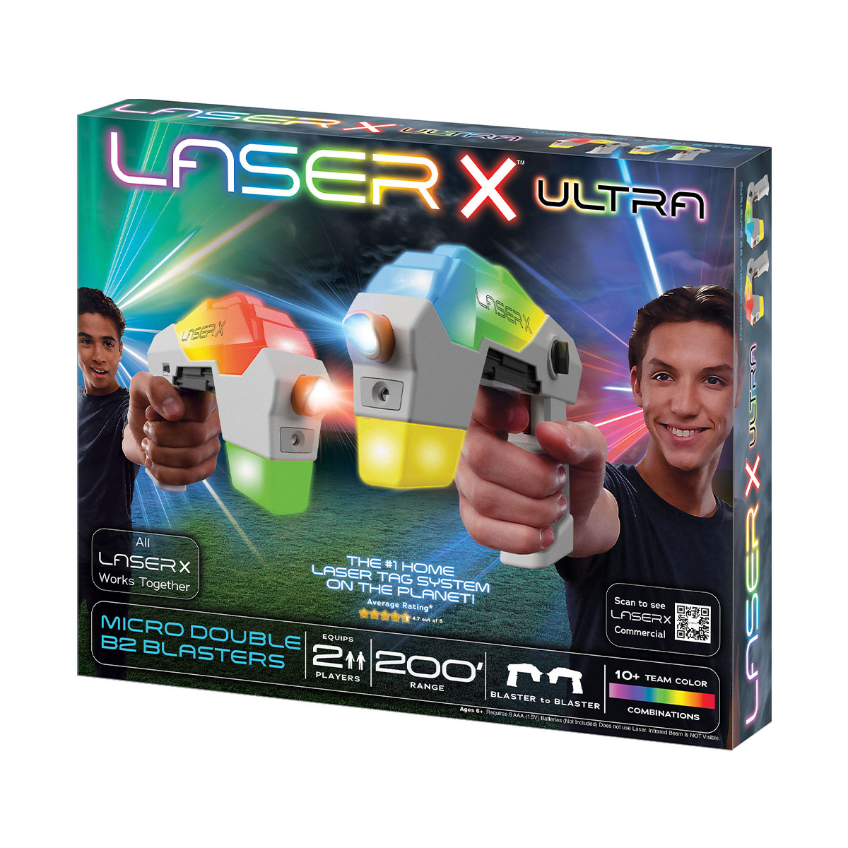 Ігровий набір для лазерних боїв Laser X Ultra Micro для двох гравців Black — превʼю 5