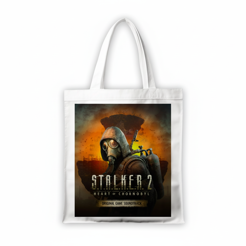 Сумка-шопер Сталкер Stalker 39x35 см біла з габардину 26046