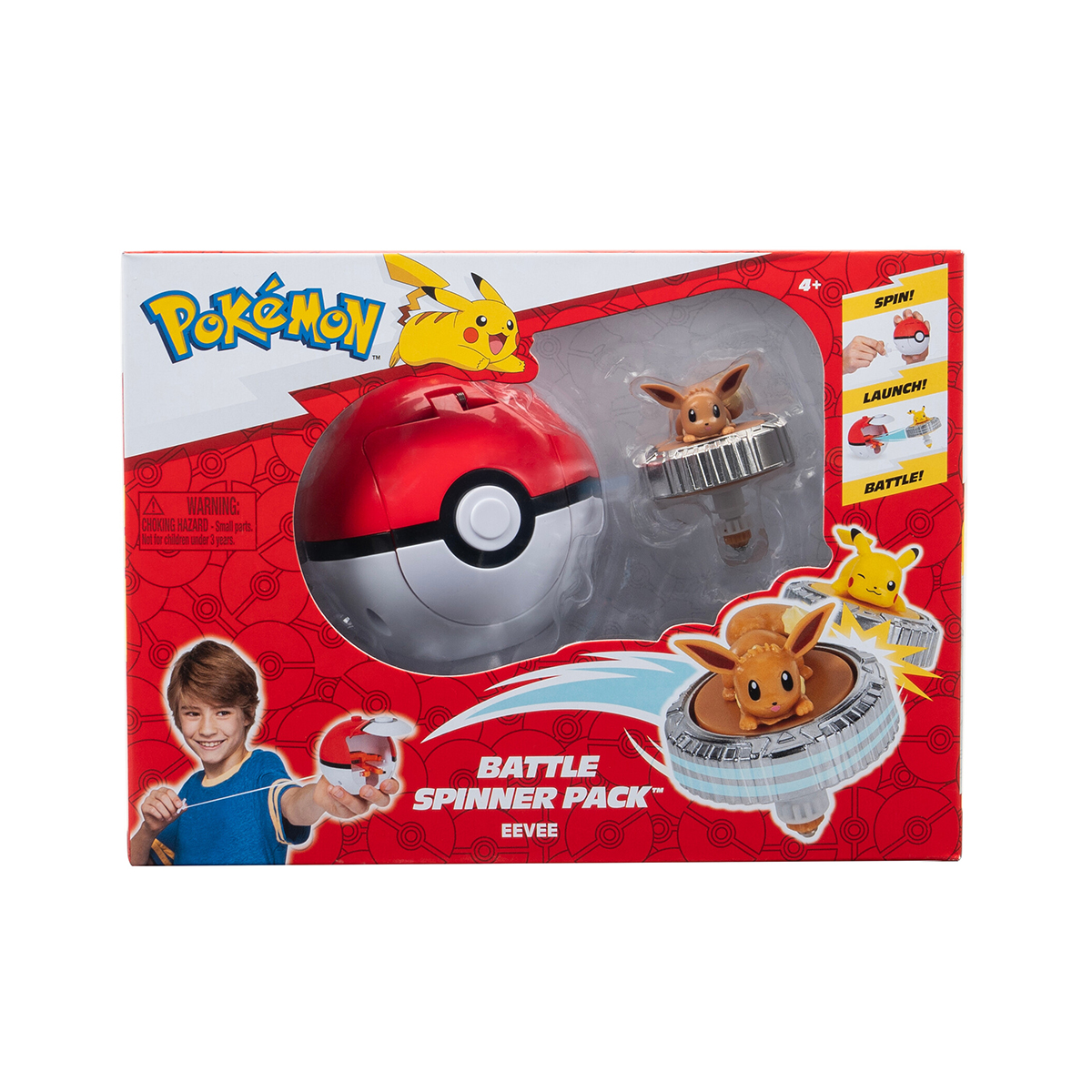Ігровий набір Pokemon з фігуркою Іві та пусковим покеболом Jazwares Brown — превʼю 1