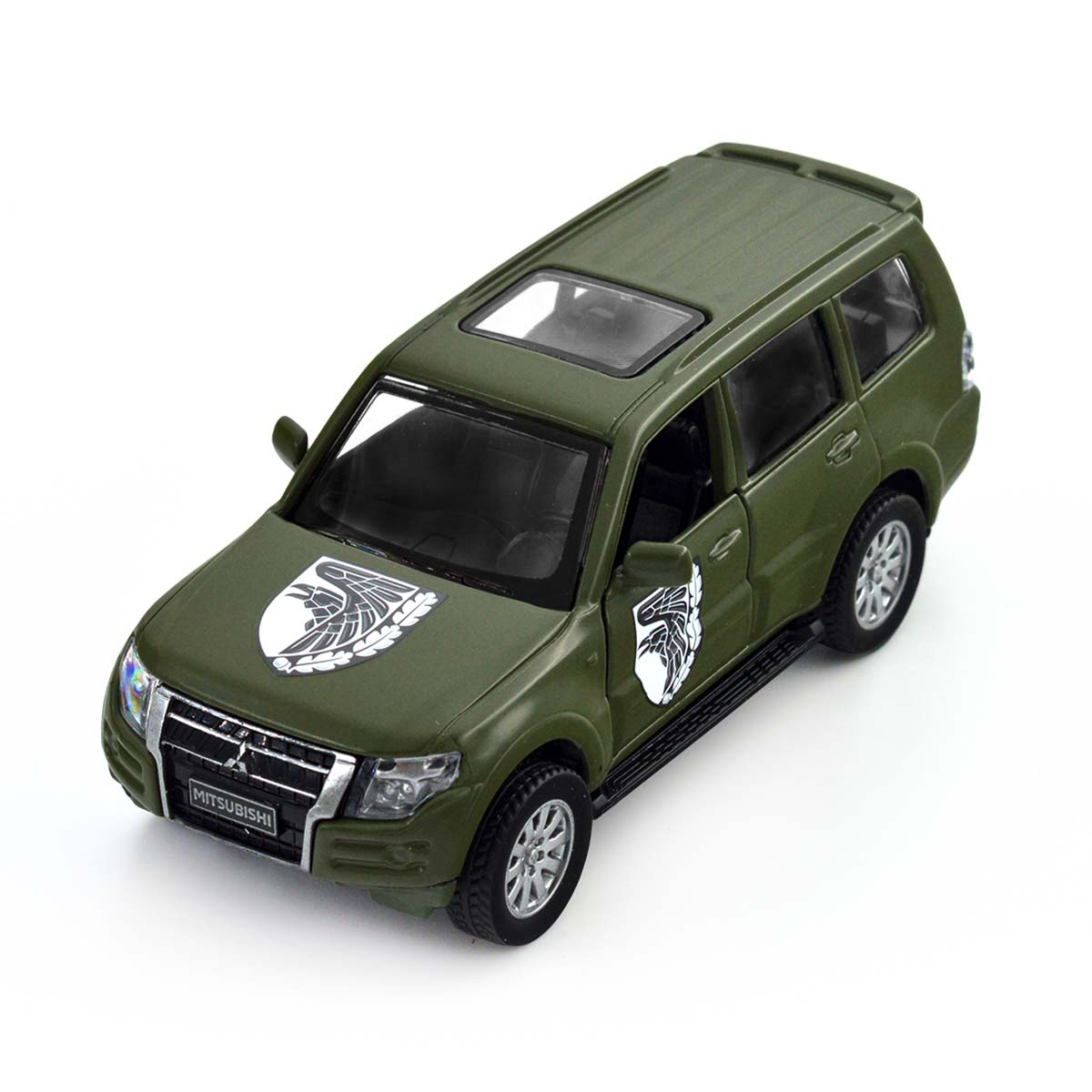 Колекційна автомодель TechnoDrive Mitsubishi Pajero 93 ОМБр Шеврони Героїв 1:42 — превʼю 1