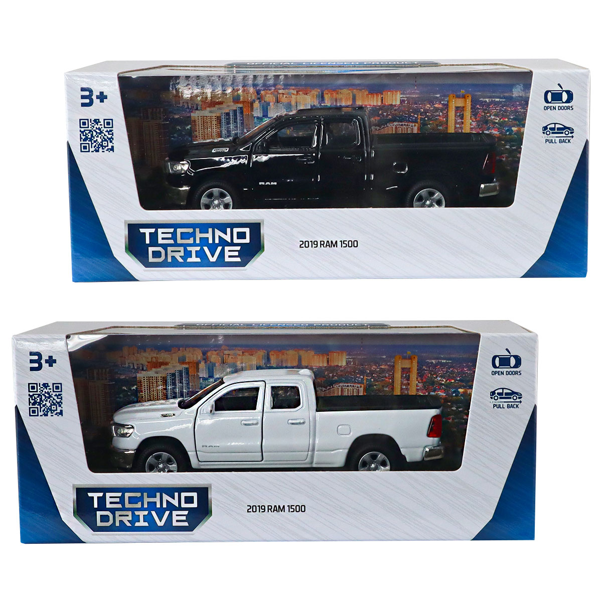 Автомодель RAM 1500 2019 Techno Drive металева 1:43 Біла — превʼю 5