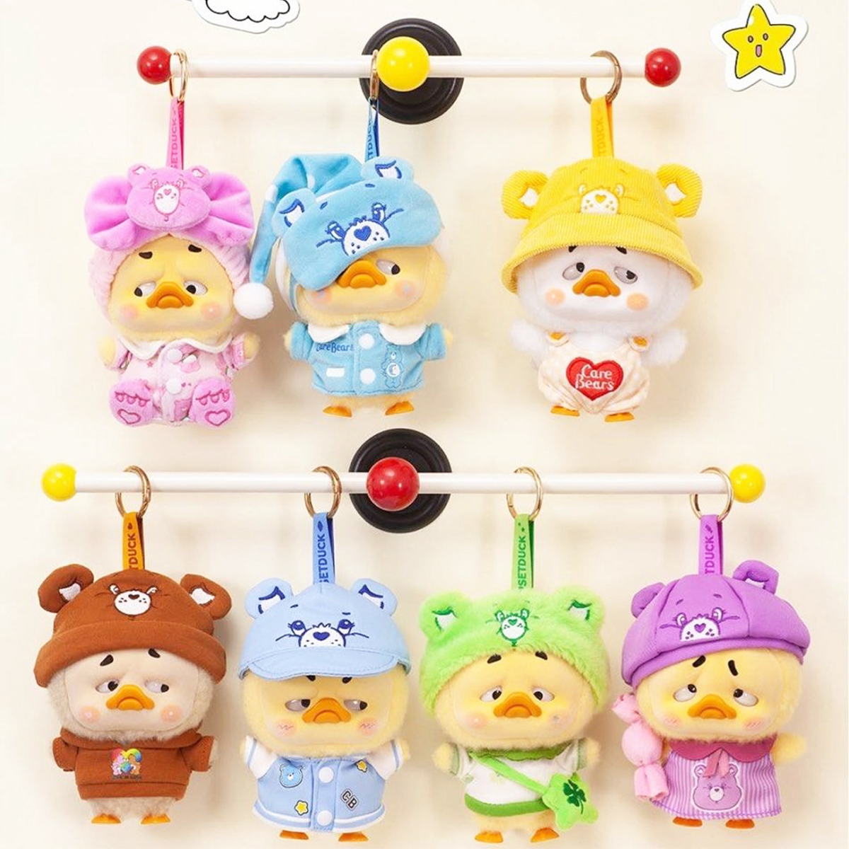 М'яка іграшка Pop Top Upset Duck x Care Bears — Будь веселкою (Be Rainbow) — превʼю 2