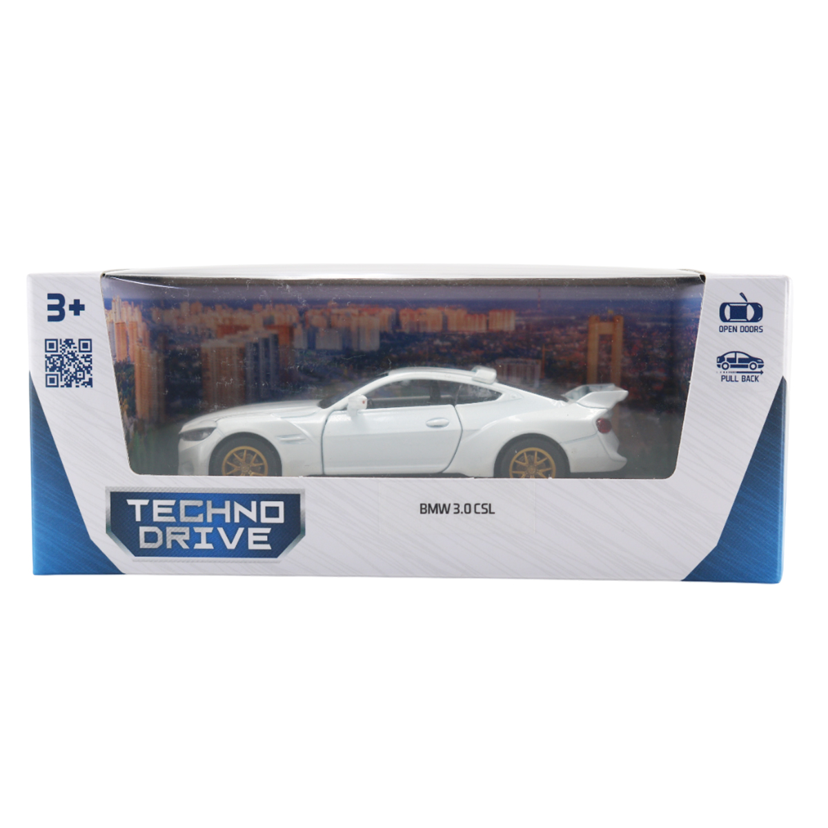 Автомодель Techno Drive BMW 3.0 CSL металева 1:42 Біла — превʼю 8