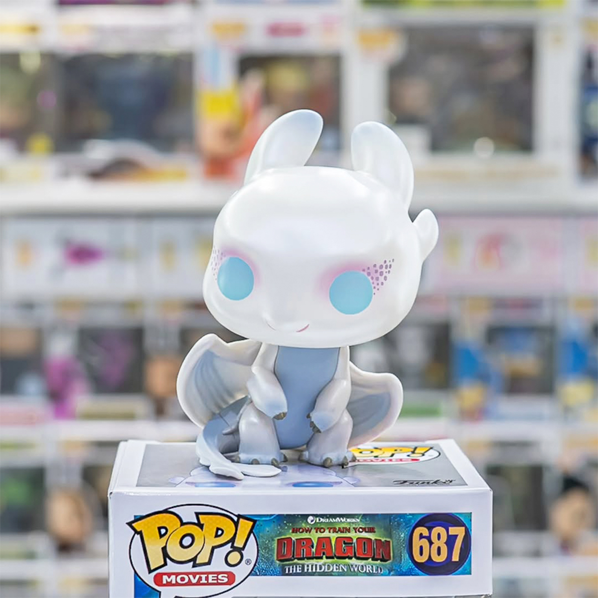 Колекційна ігрова фігурка Як приборкати дракона Денна Фурія - Funko Pop Light Fury — превʼю 3