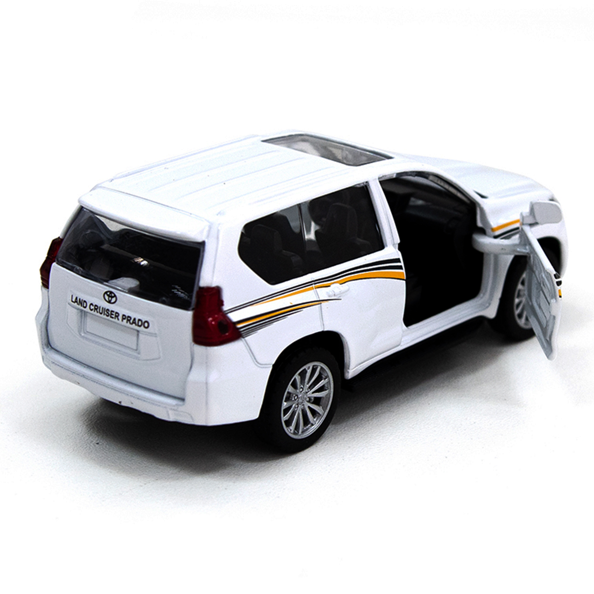 Автомодель Toyota Land Cruiser Techno Drive металева Біла — превʼю 12