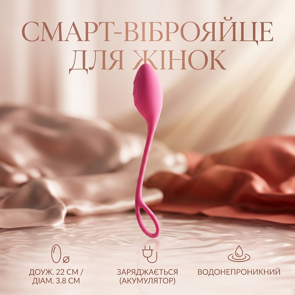 Смарт-віброяйце для клітора та точки G для жінок 10 режимів рожевий