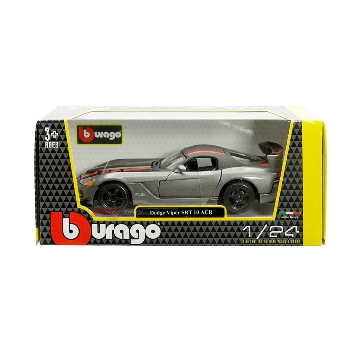 Автомодель Bburago Dodge Viper SRT10 ACR 1:24 металева — превʼю 11