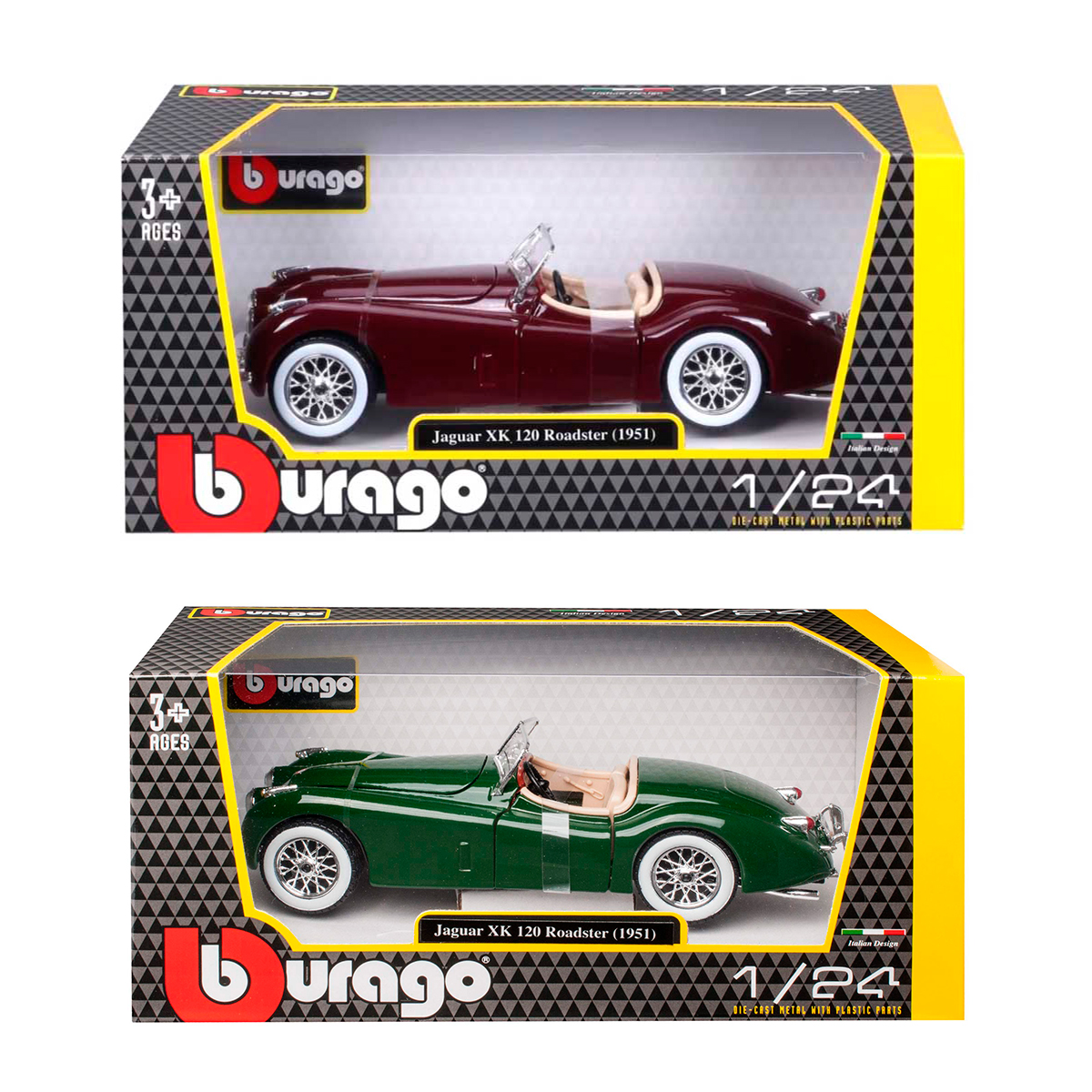 Колекційна автомодель Jaguar XK 120 1951 Bburago 1:24 металева — превʼю 2