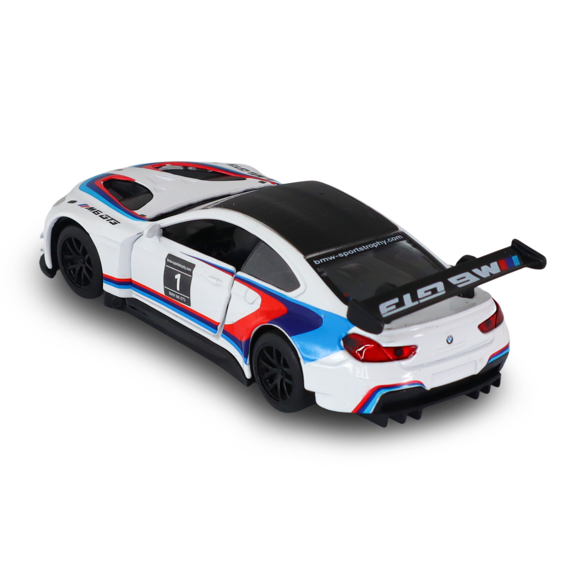 Автомодель BMW M6 GT3 Techno Drive металева 1:44 Біла — превʼю 9