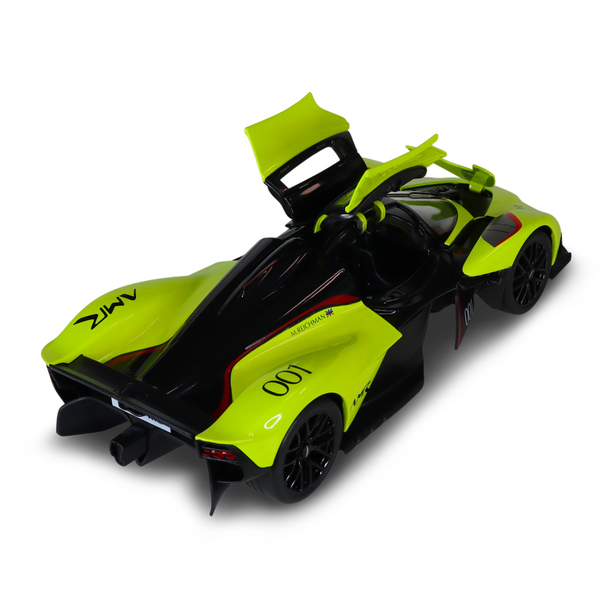 Автомодель Aston Martin Valkyrie Techno Drive 1:18 Жовта металева — превʼю 2