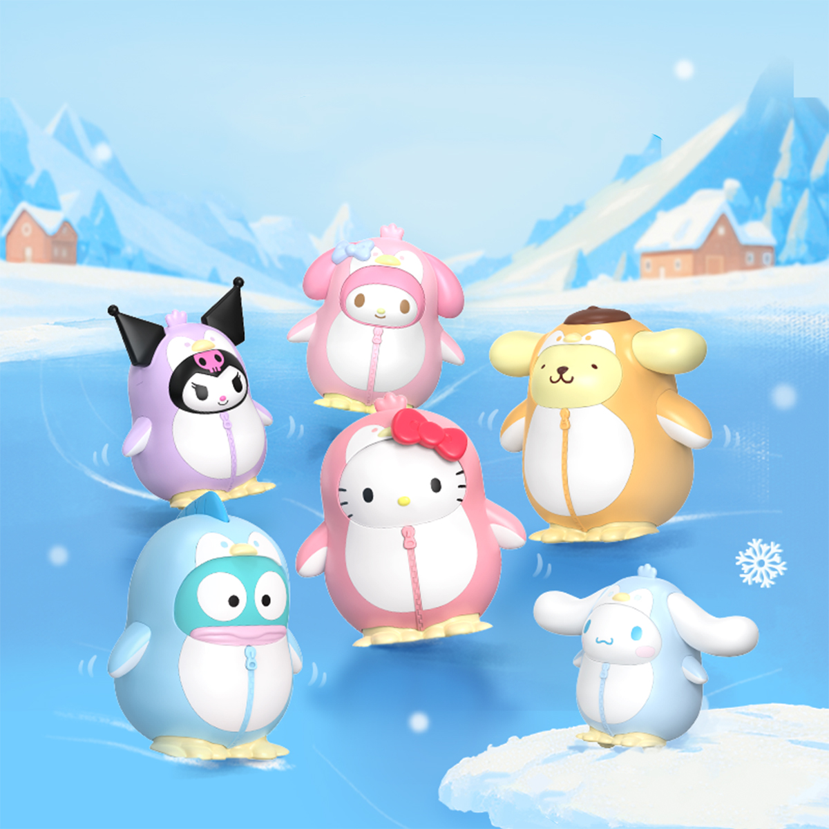 Механічна іграшка Pop Top Sanrio – Бал пінгвінів – 10 см — превʼю 9