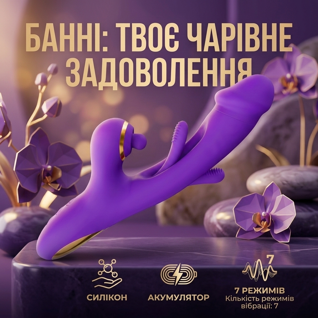 Вібратор для клітора та точки G Pretty Love Finger Bunny 14.5 см Фіолетовий
