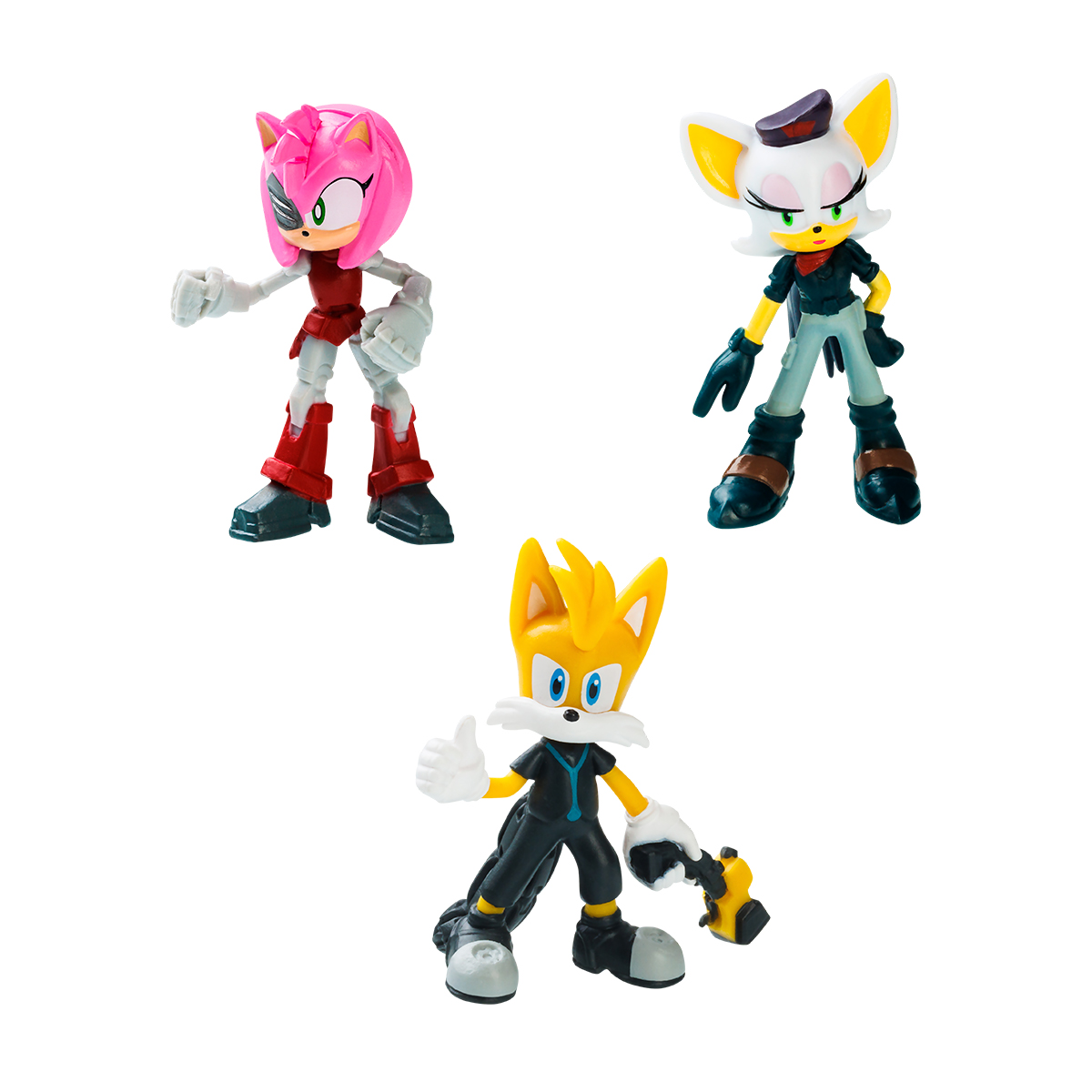 Набір фігурок Sonic Prime 3 шт 6,5 см Ребел Руж Тейлз Расті Роуз — превʼю 2