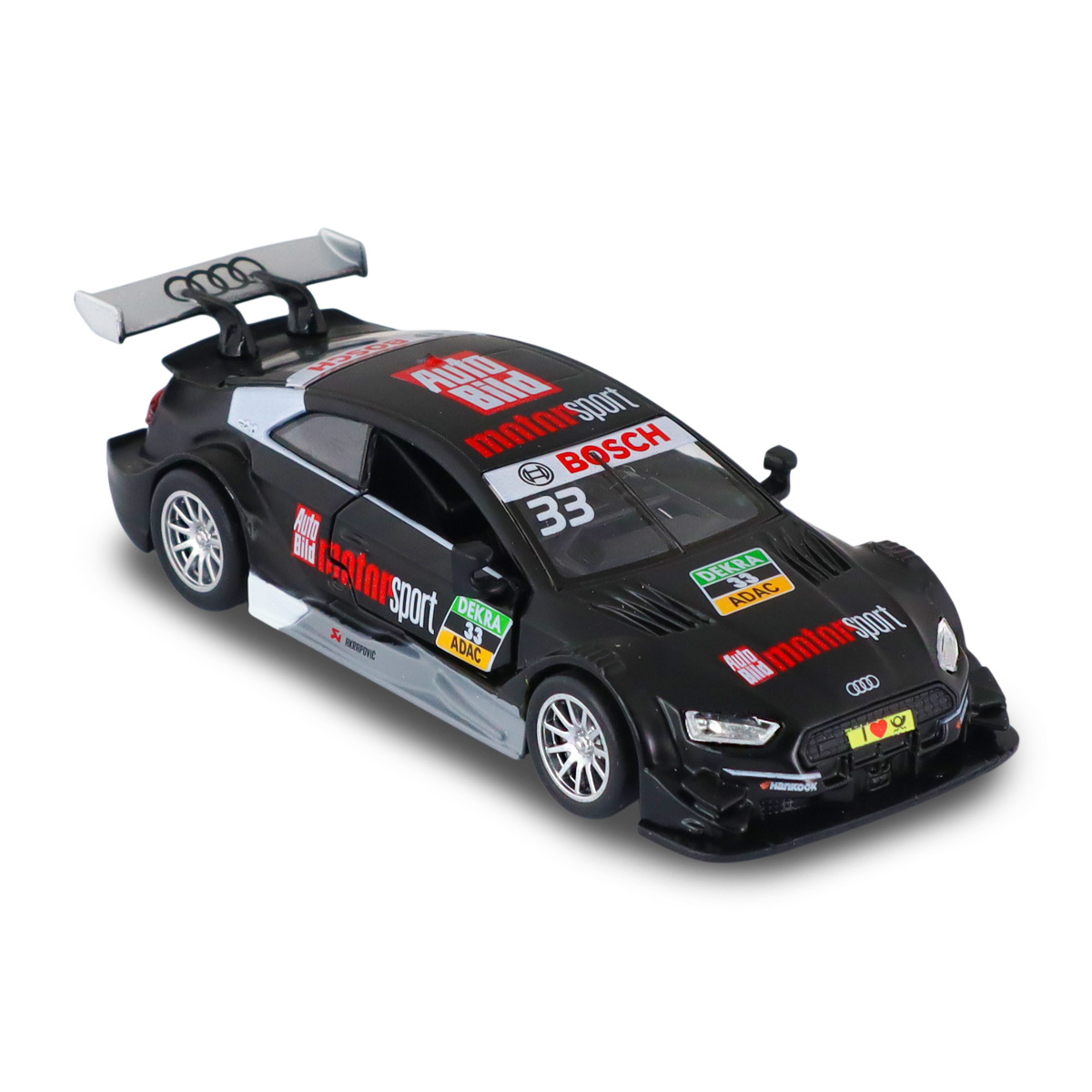 Автомодель TechnoDrive Audi RS 5 DTM 1:43 металева Чорна — превʼю 12