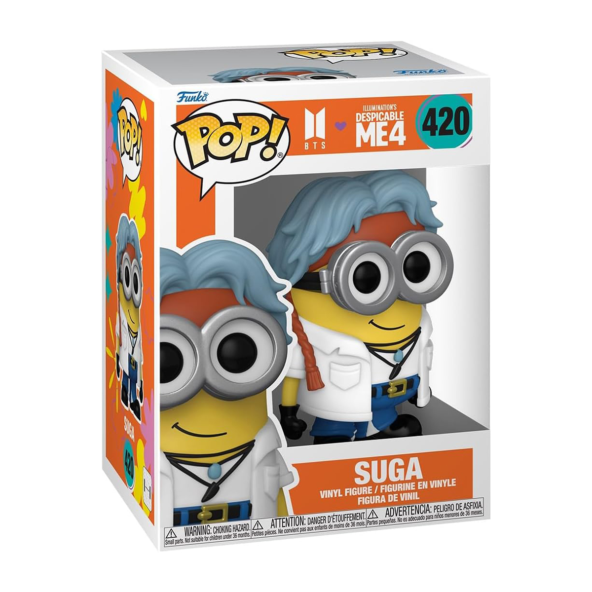 Колекційна ігрова фігурка Minions x BTS - Suga Funko POP серія яскрава — превʼю 1