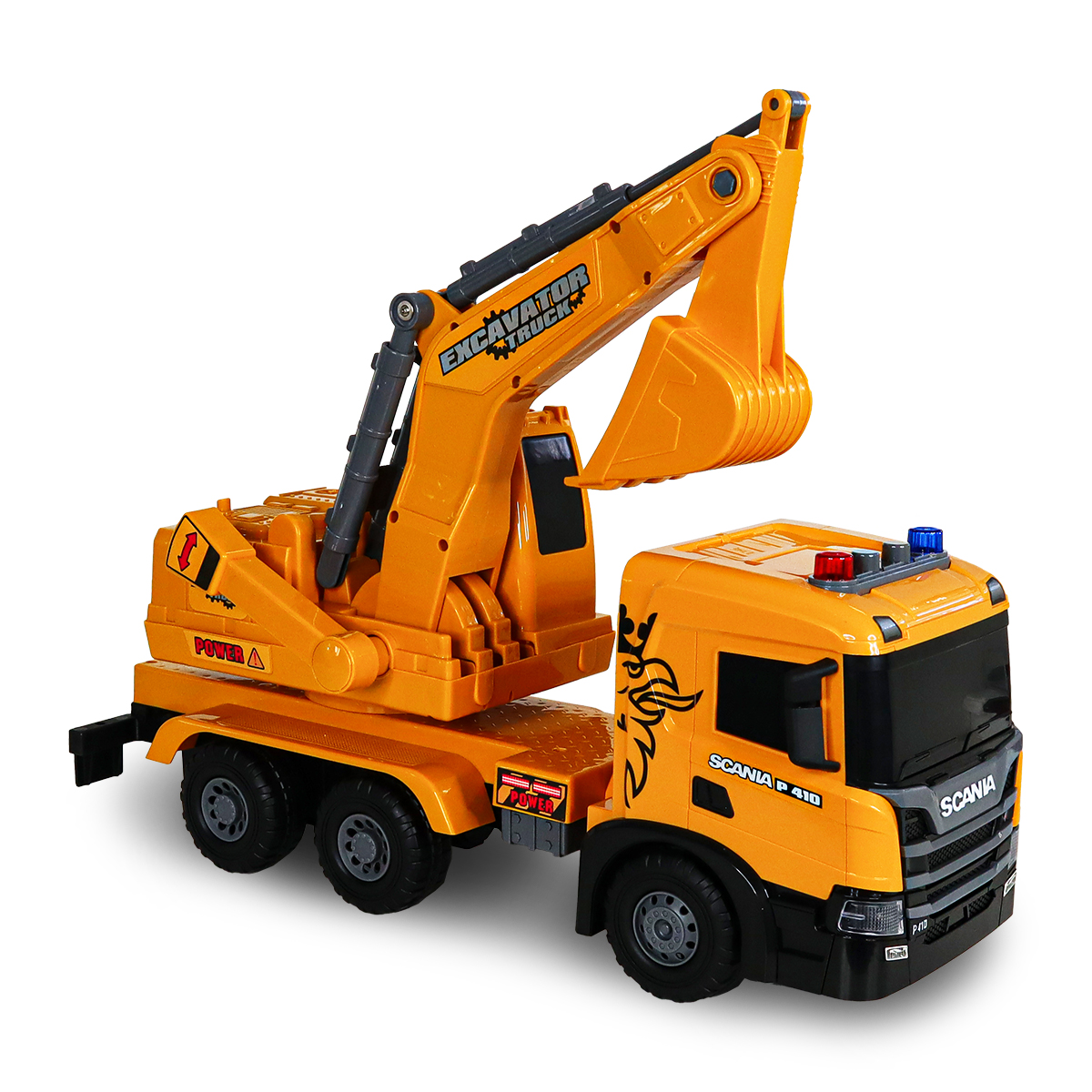 Екскаватор Scania TechnoDrive Super Big Truck 55 см зі світлом та звуком — превʼю 13