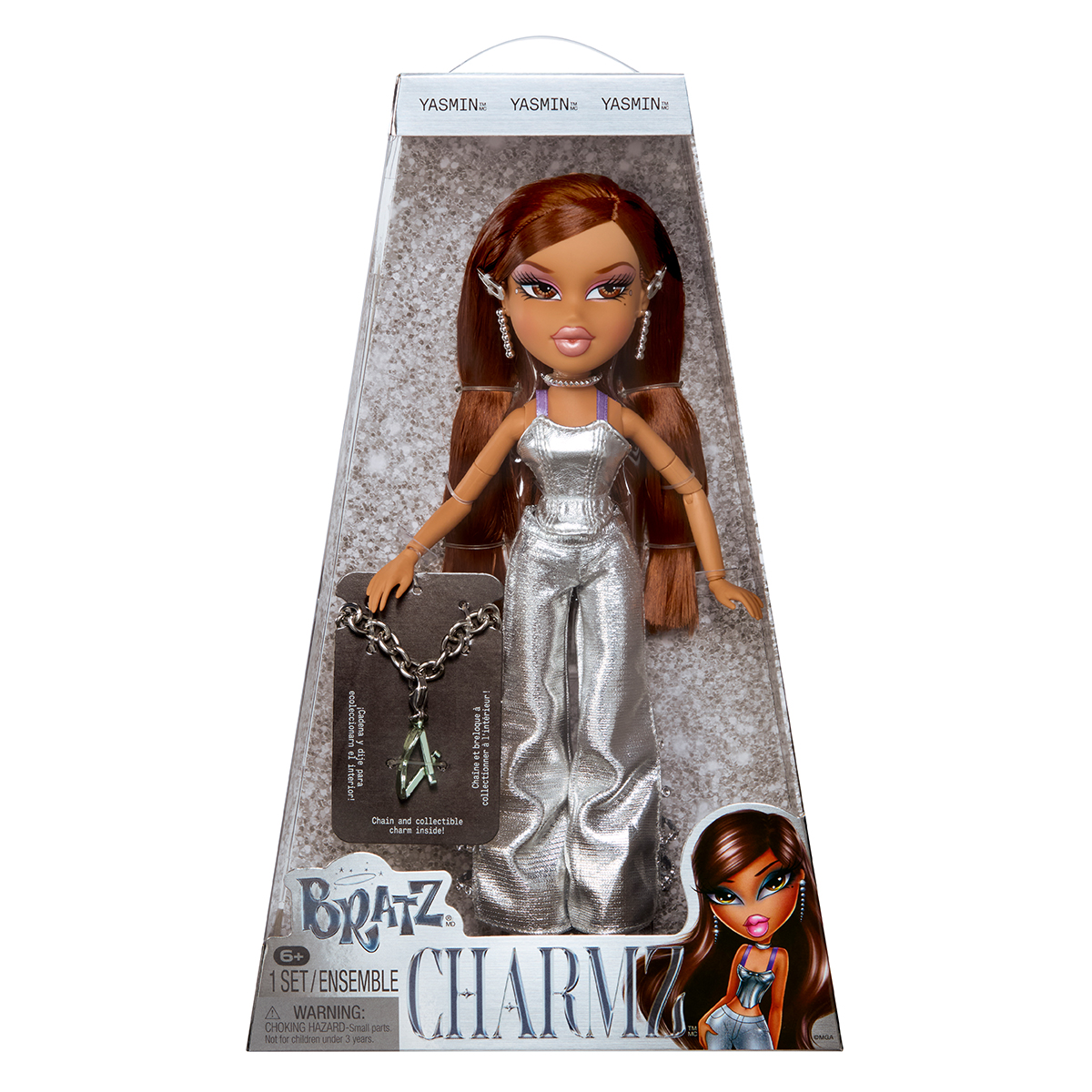 Ігровий набір лялька Bratz Charmz Ясмін з браслетом 25 см Сріблястий — превʼю 10
