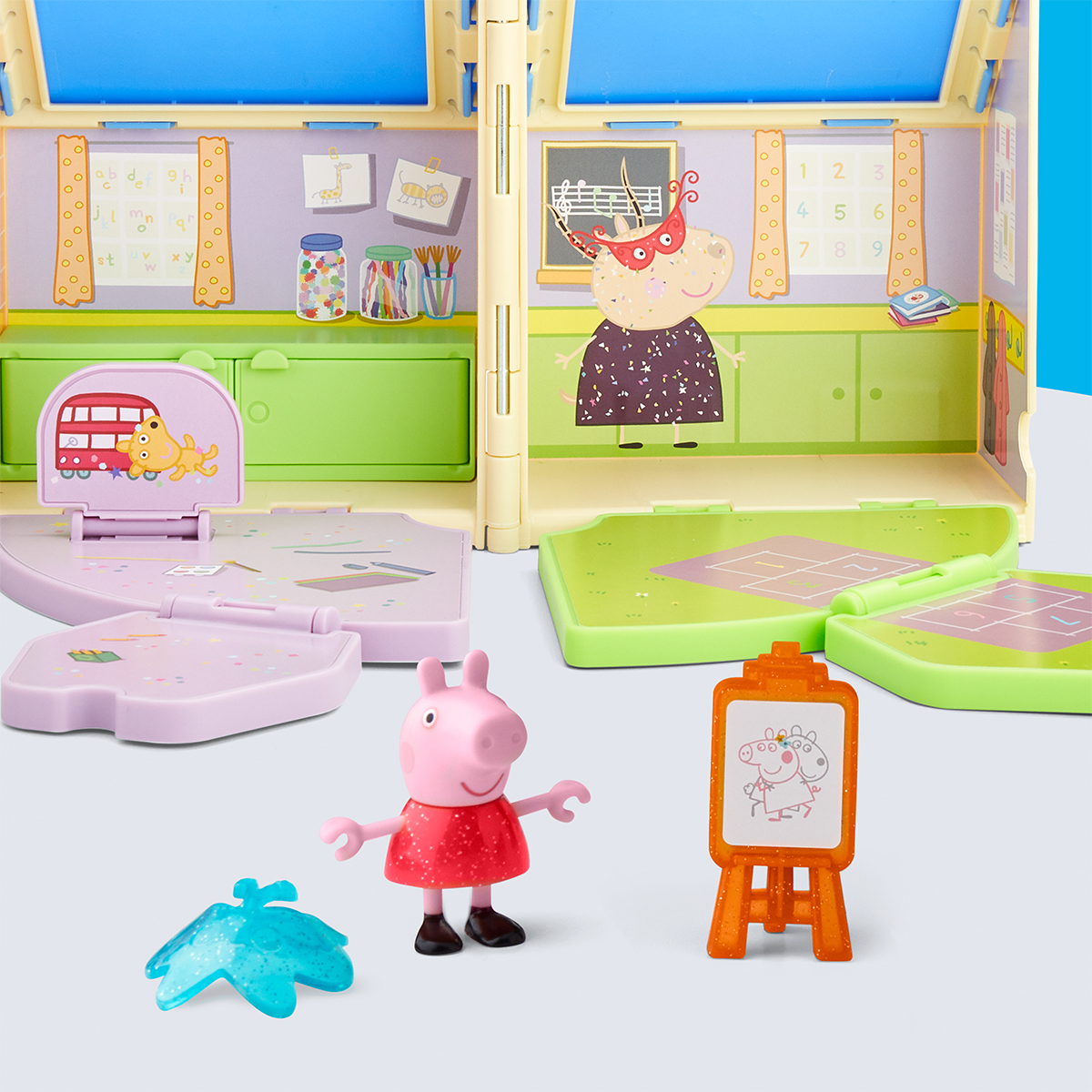 Ігровий набір дитячий садок Пеппи з фігуркою Peppa Pig Pop-Up 7.5 см Багатоколірний — превʼю 8