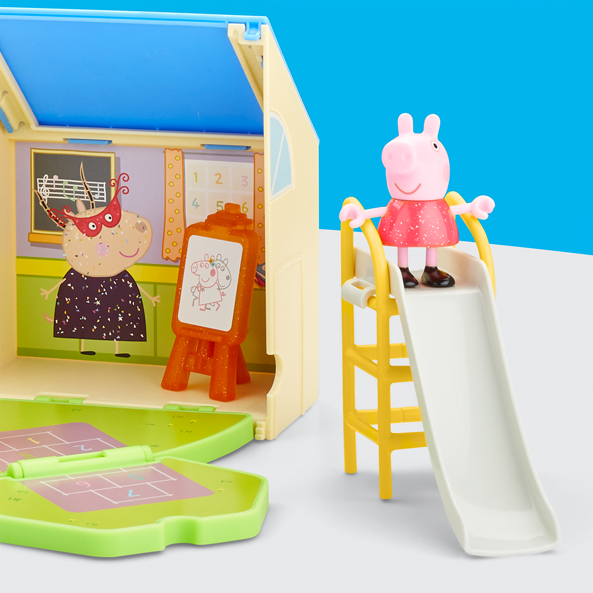 Ігровий набір дитячий садок Пеппи з фігуркою Peppa Pig Pop-Up 7.5 см Багатоколірний — превʼю 9