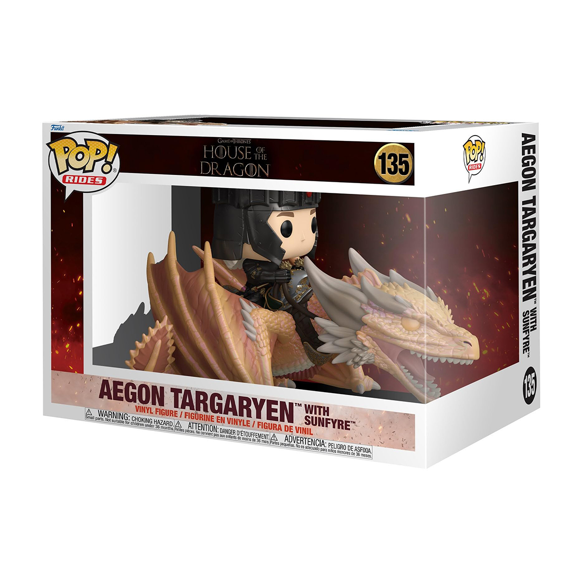 Колекційна ігрова фігурка Funko POP Rides Дім Дракона - Ейґон Тарґарієн Сонцежар