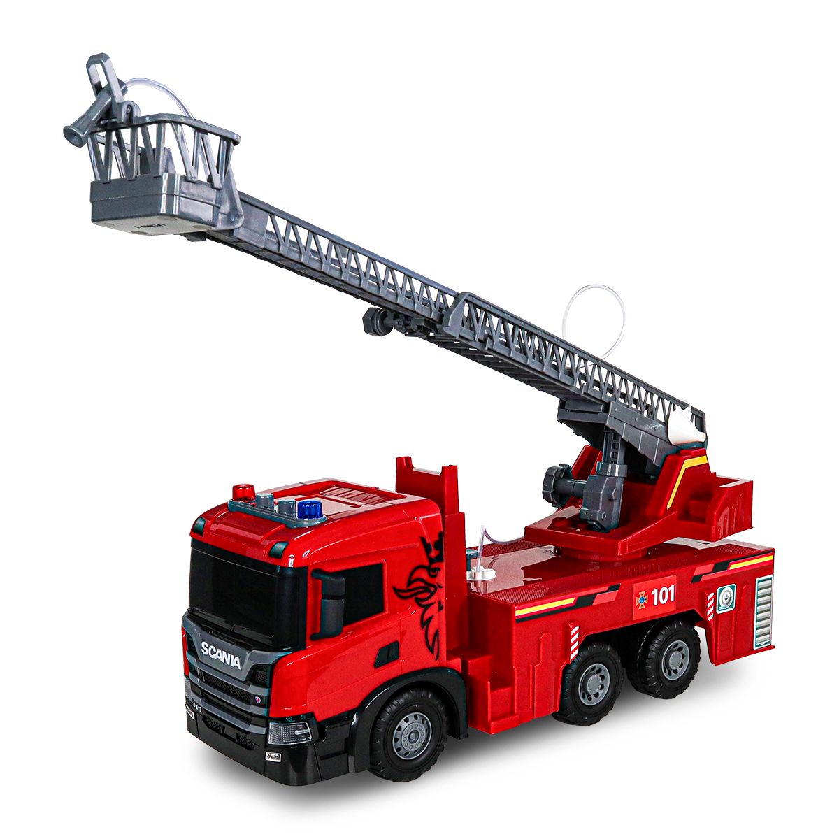 Пожежна машина Techno Drive Super Big Truck Scania 51,5 см зі світлом та звуком — превʼю 12