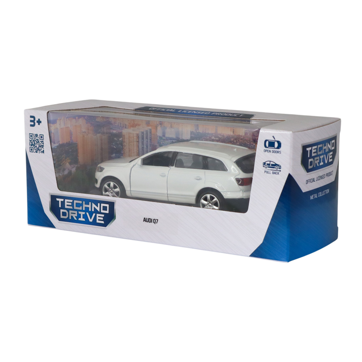 Автомодель Audi Q7 металева 1:43 Techno Drive Біла — превʼю 4