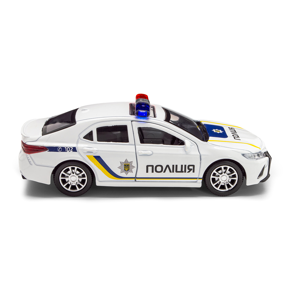 Автомодель Toyota Camry Поліція металева 11,8 см Біла — превʼю 12