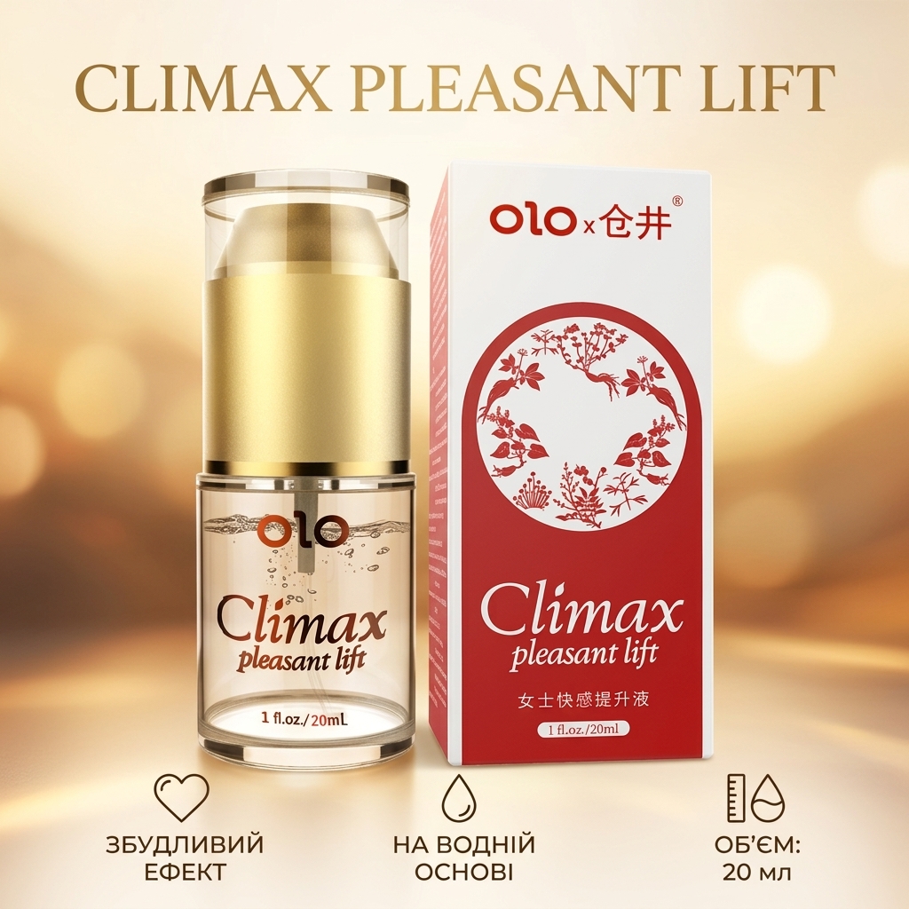 Гель збудливий жіночий OLO Climax Pleasant Lift для стимуляції клітора на водній основі 20 мл