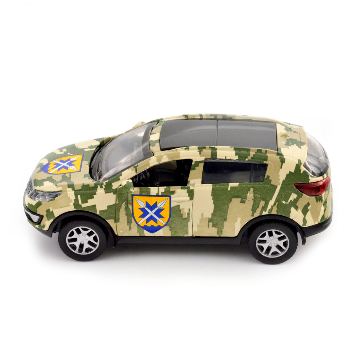 Автомодель Kia Sportage R 56 ОМПБр Шеврони Героїв металева 1:39 — превʼю 9