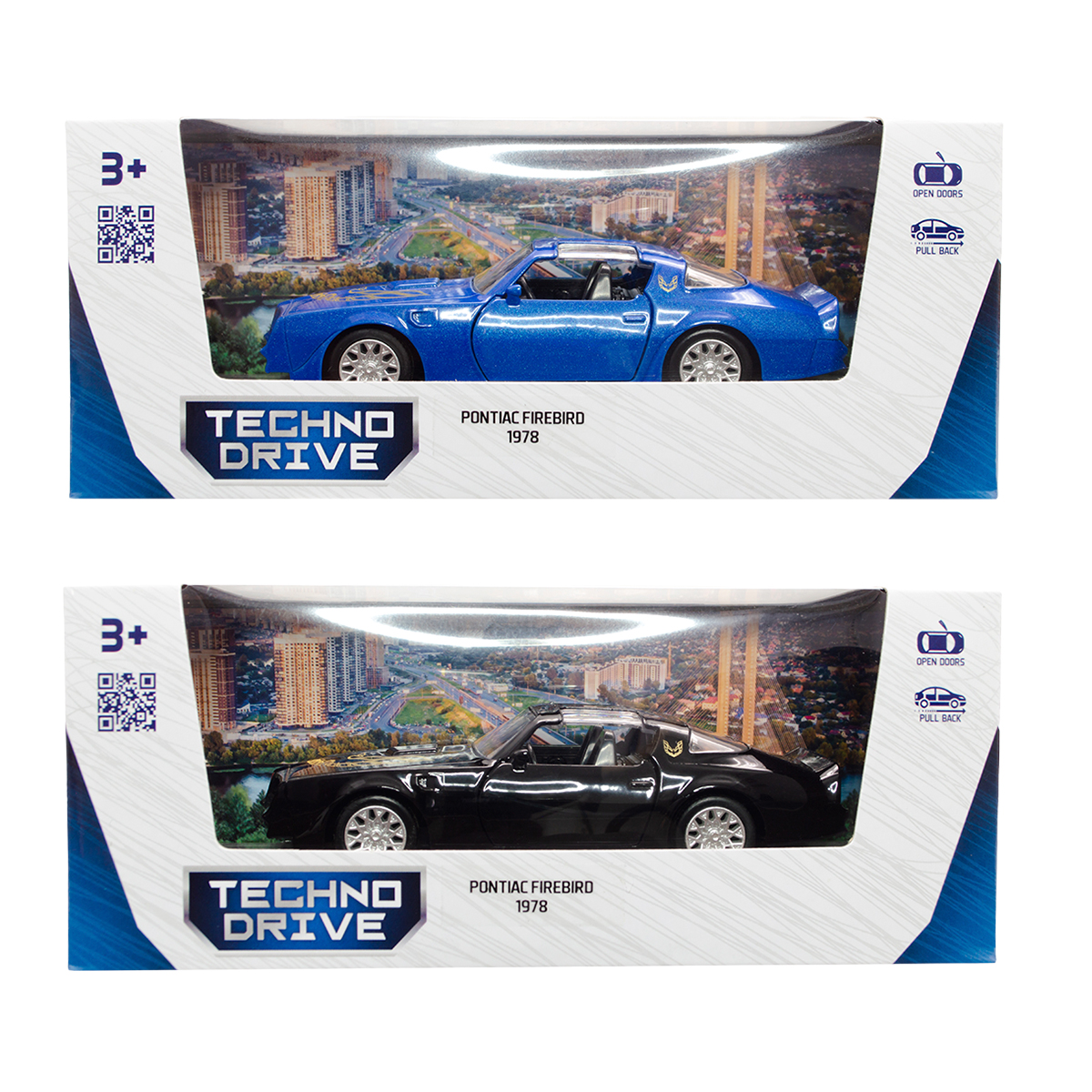 Автомодель TechnoDrive Pontiac Firebird 1978 металева 1:40 — превʼю 5