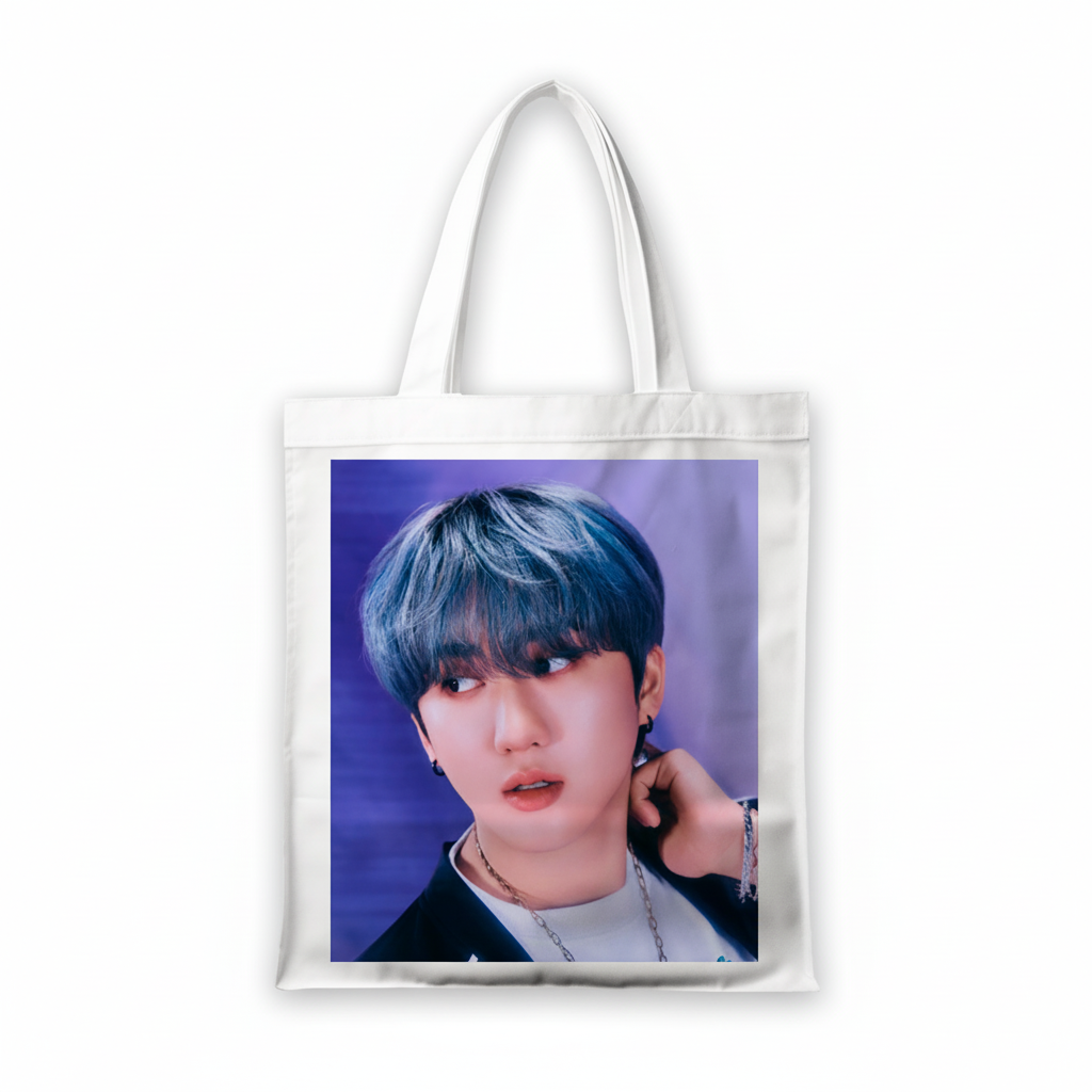 Сумка-шопер Стрей кідс Stray Kids 39x35 см біла з габардину 11376