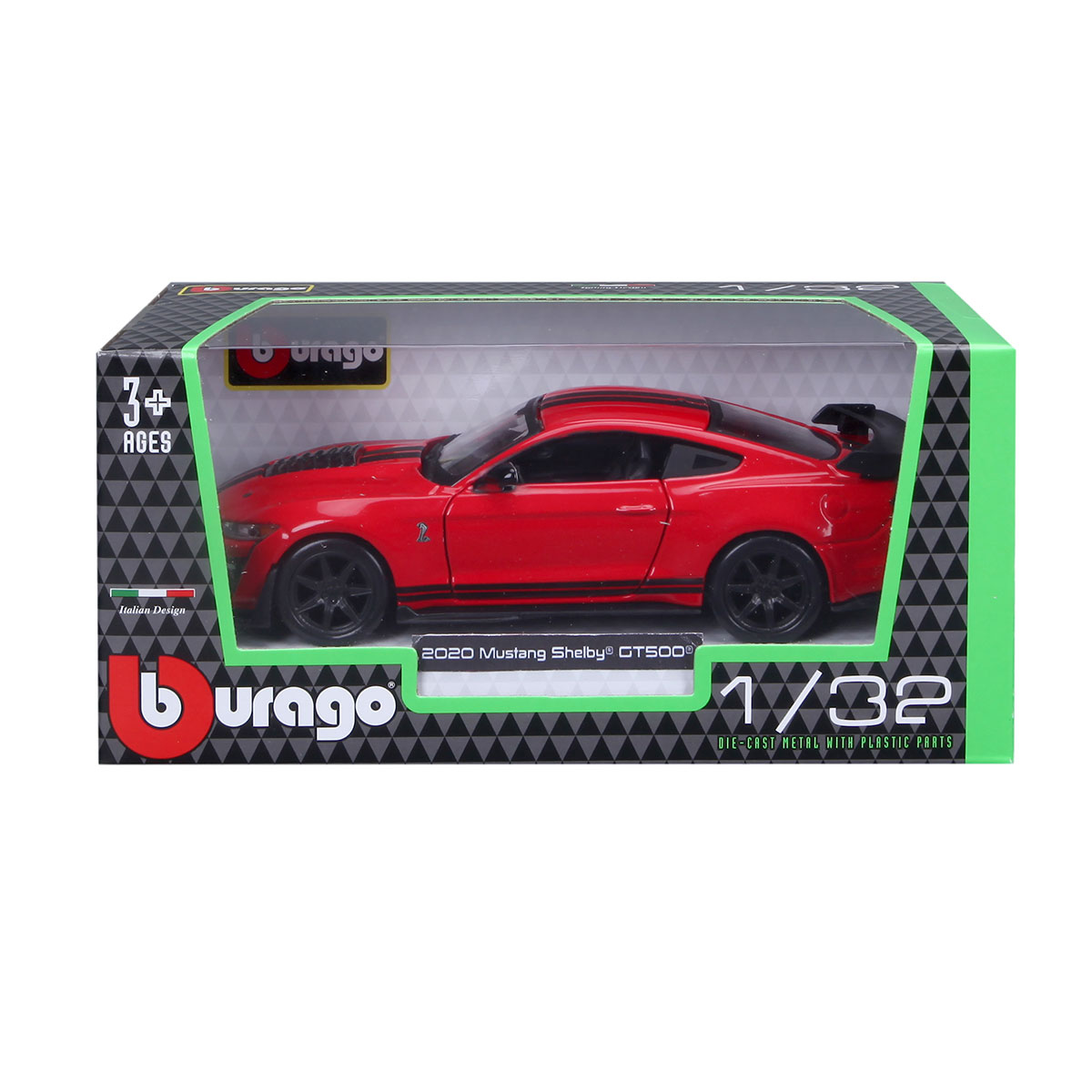 Автомодель Ford Shelby GT500 Bburago Street Fire 1:32 Червона — превʼю 7