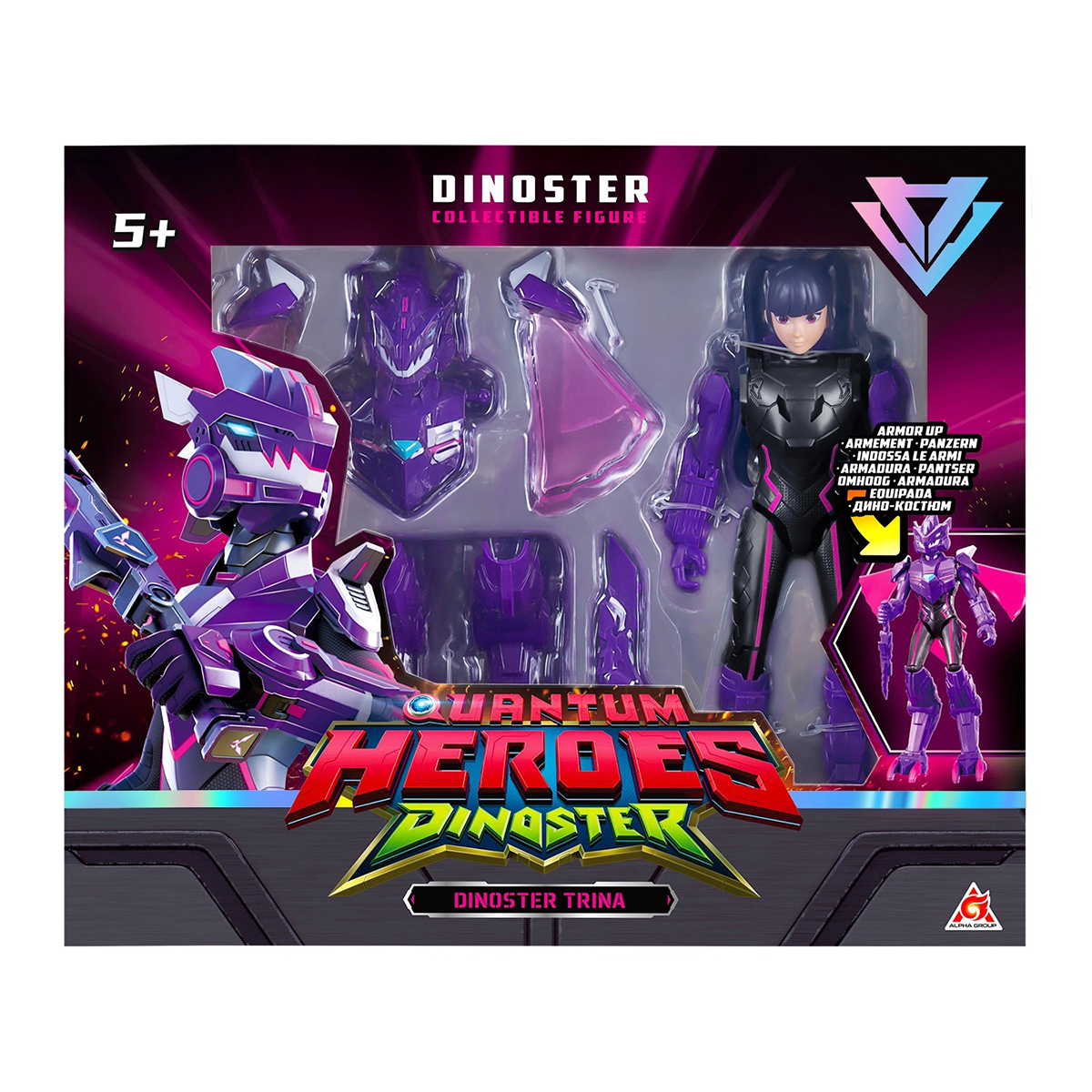 Фігурка Dinoster Тріна 20 см з дино-костюмом — превʼю 2