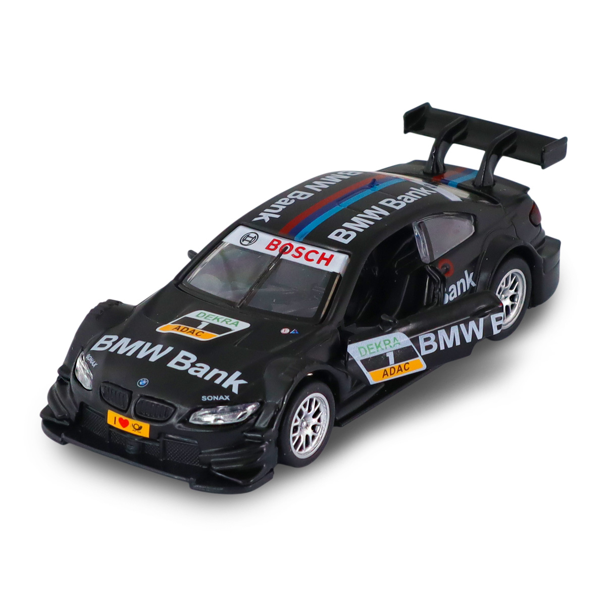 Автомодель BMW M3 DTM Techno Drive 1:42 Чорна металева — превʼю 15