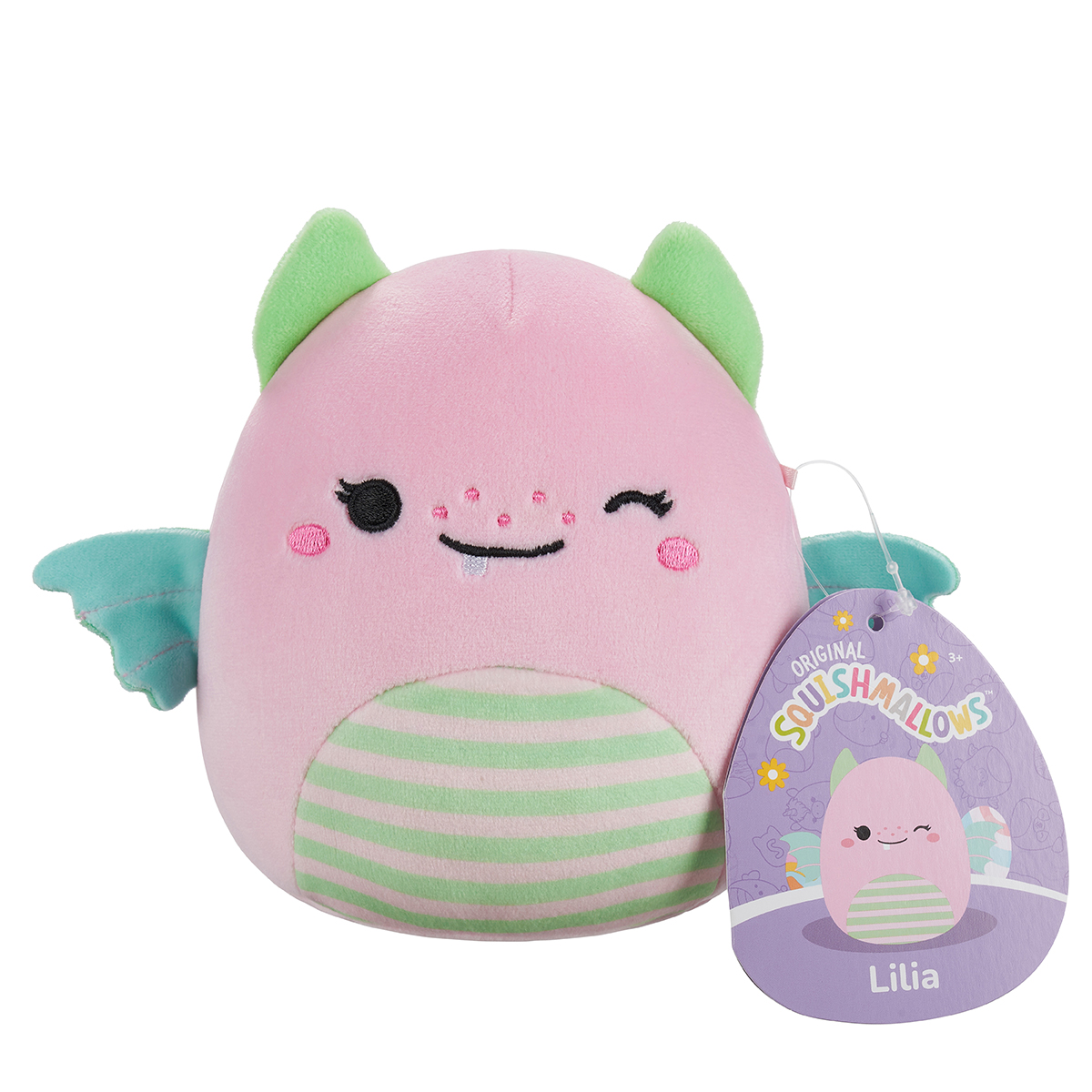 М'яка іграшка Squishmallows – Рожевий Дино (Pink Dino) – 13 см — превʼю 7