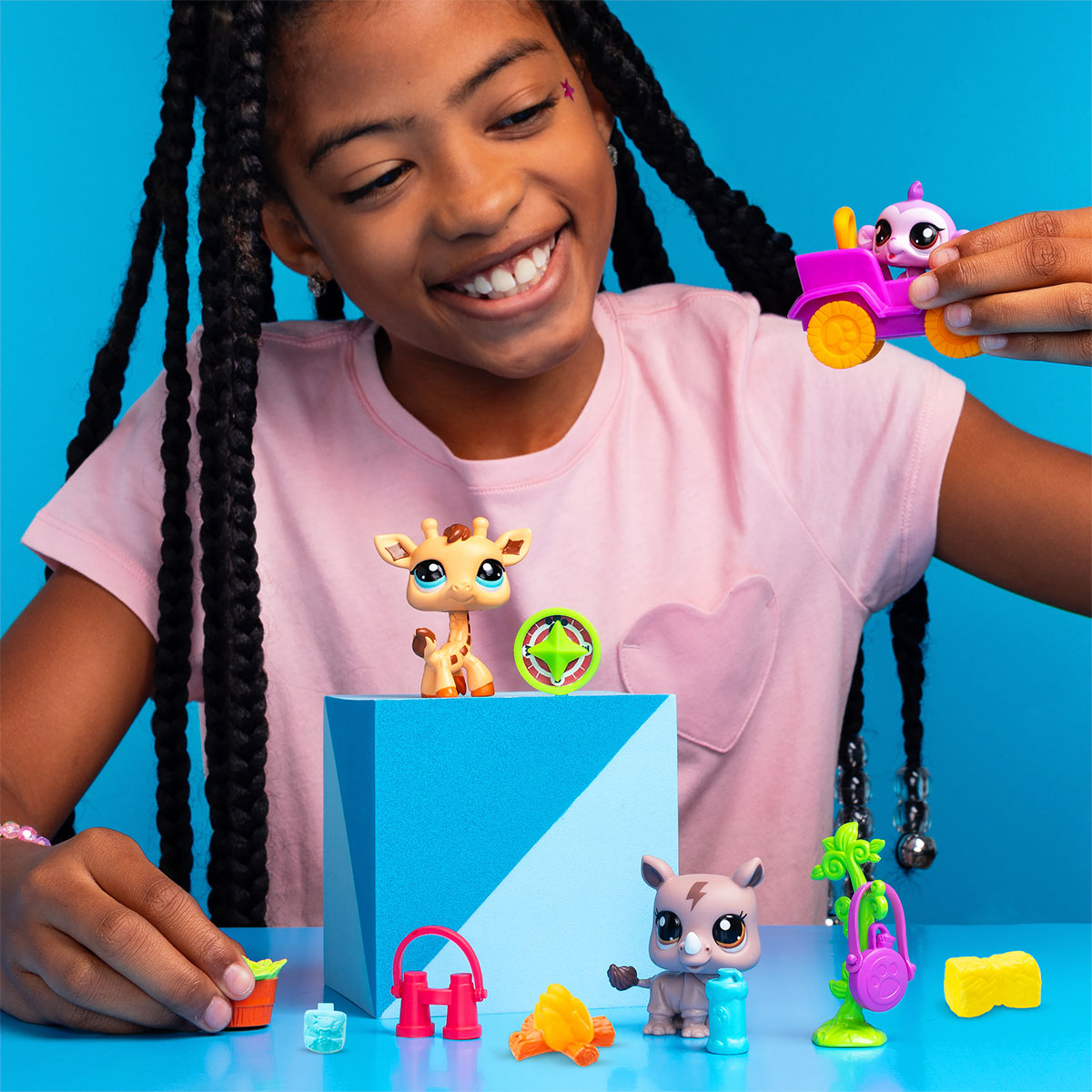 Ігровий набір для дітей Сафарі Hasbro Littlest Pet Shop з трьома фігурками — превʼю 5