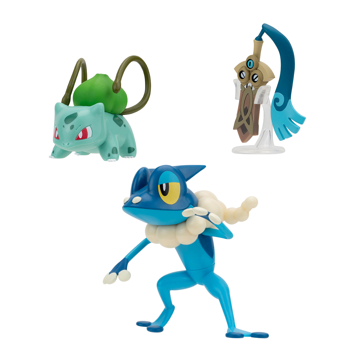 Набір ігрових фігурок Pokemon W19 - Хонедж, Бульбазавр, Фрогадир 3 шт — превʼю 3