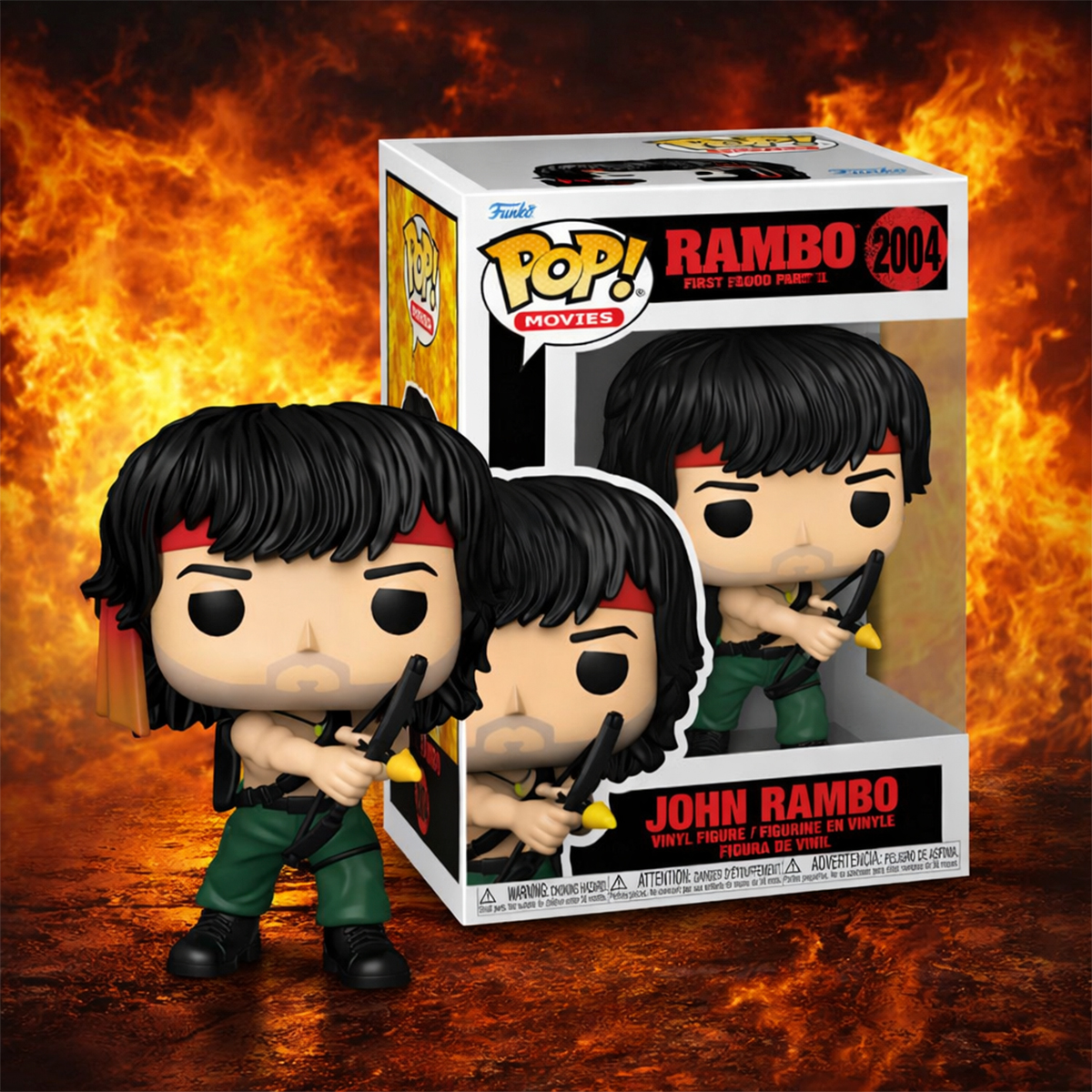 Колекційна ігрова фігурка Funko POP Rambo - John Rambo з луком Багатоколірний — превʼю 3