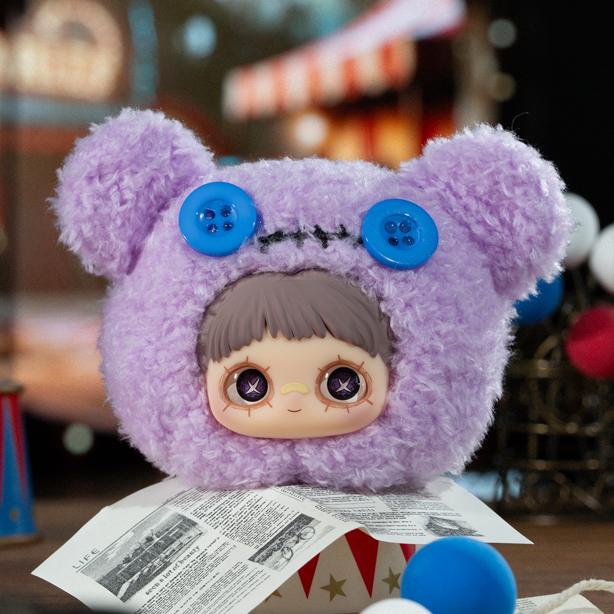 М'яка іграшка POP TOP Hi TOY – MayMei Шалений цирк – Кільце – Кольорова — превʼю 3