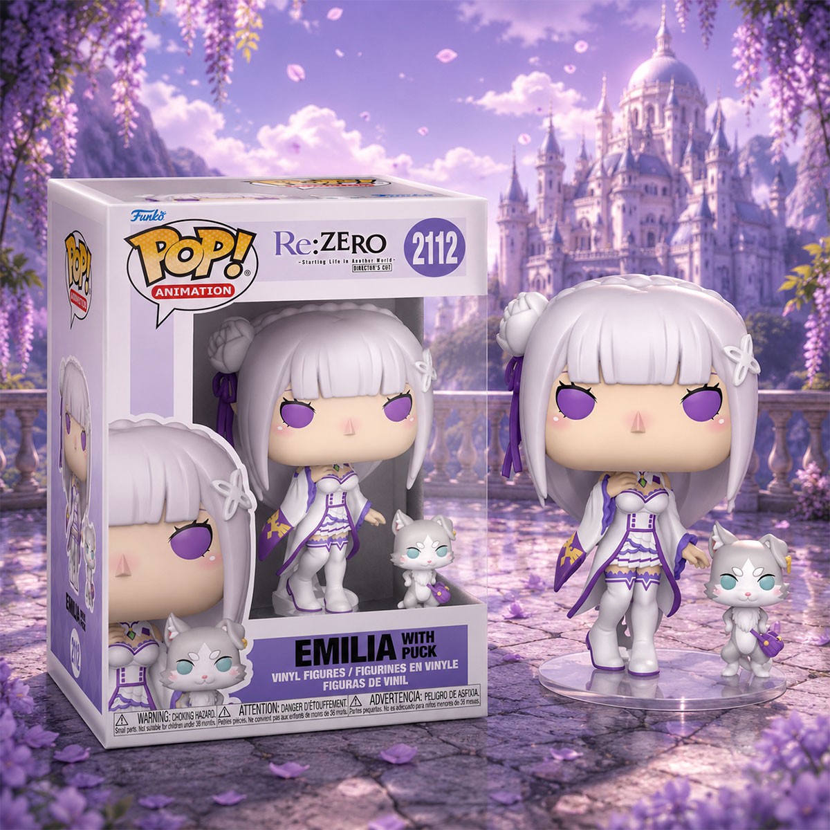 Фігурка Емілія (Emilia) та Пак (Puck) — Funko Pop — Re:ZERO — превʼю 3