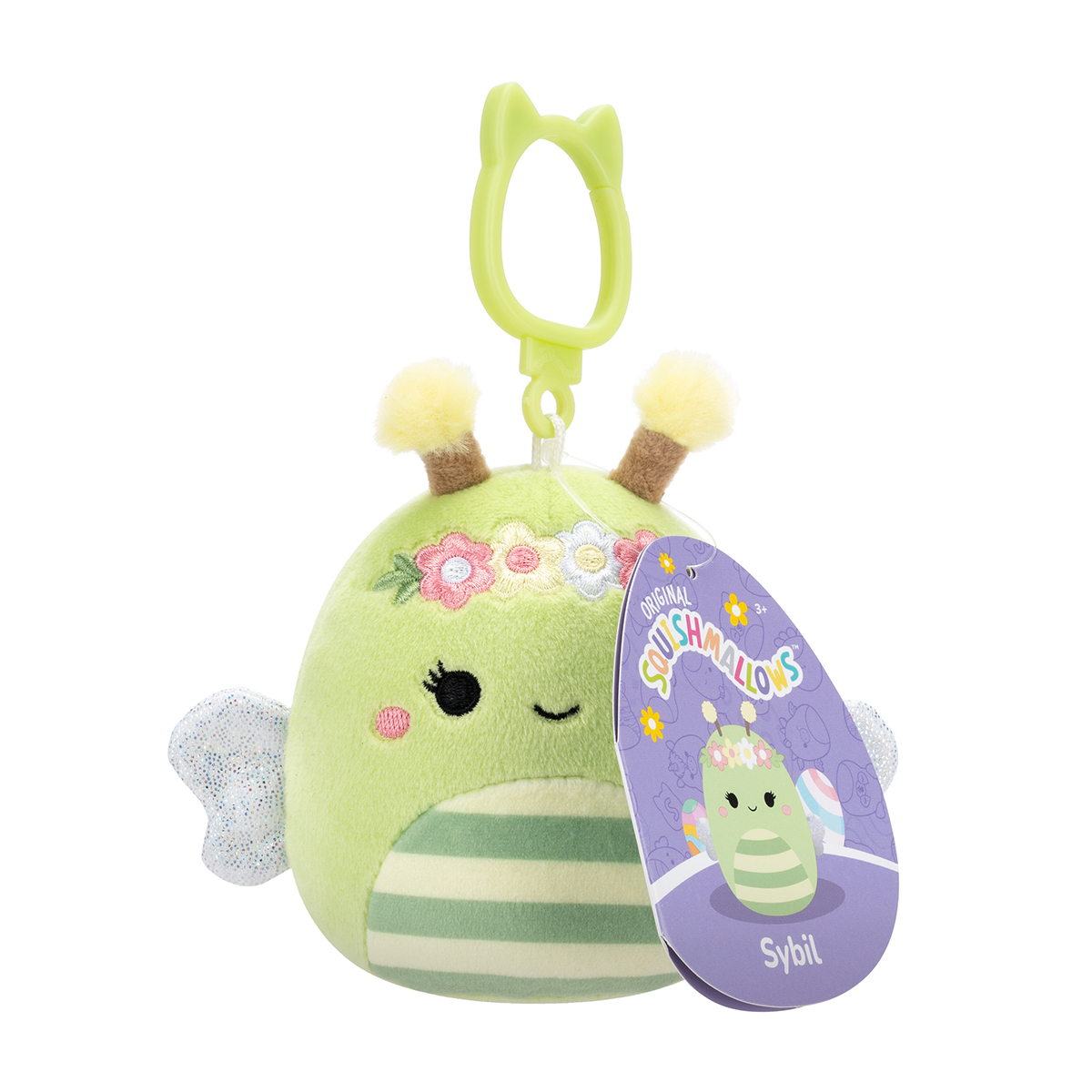 М'яка іграшка на кліпсі Squishmallows – Бджілка Сібіл (Sunny the Bee) – 9 см — превʼю 7