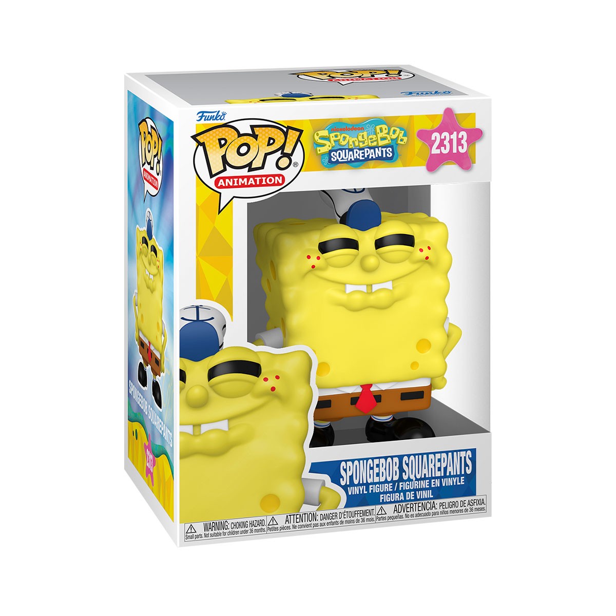 Фігурка Funko POP! Губка Боб Квадратні Штани посміхається 9,6 см — превʼю 1