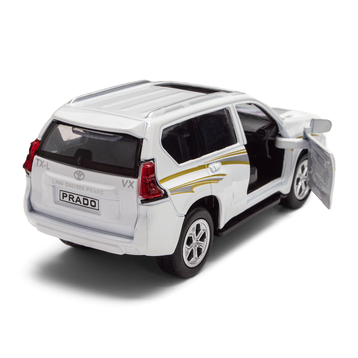 Автомодель Toyota Prado металева 1:40 Біла — превʼю 2