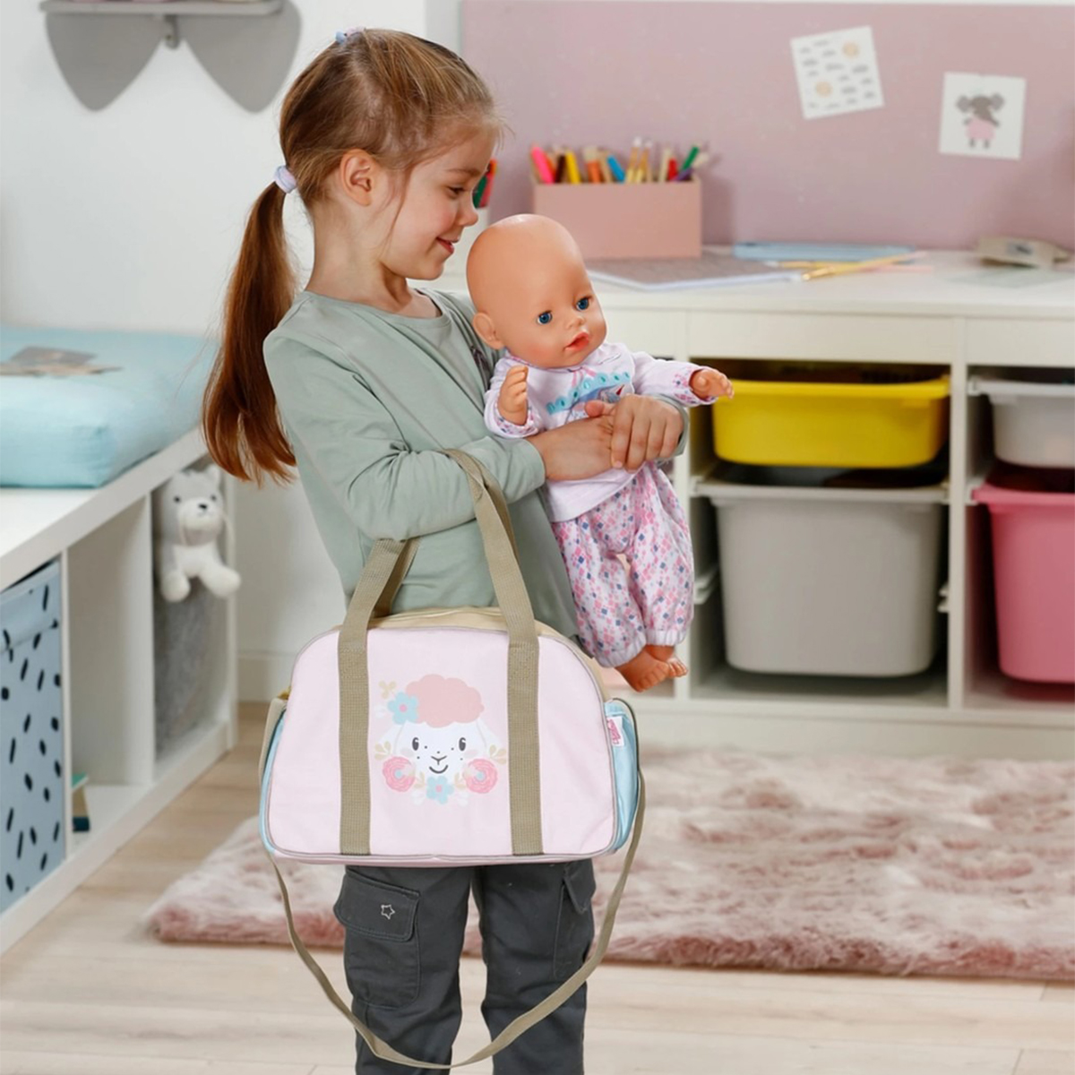 Сумка для ляльки Baby Born Квітковий настрій для аксесуарів 43 см — превʼю 7