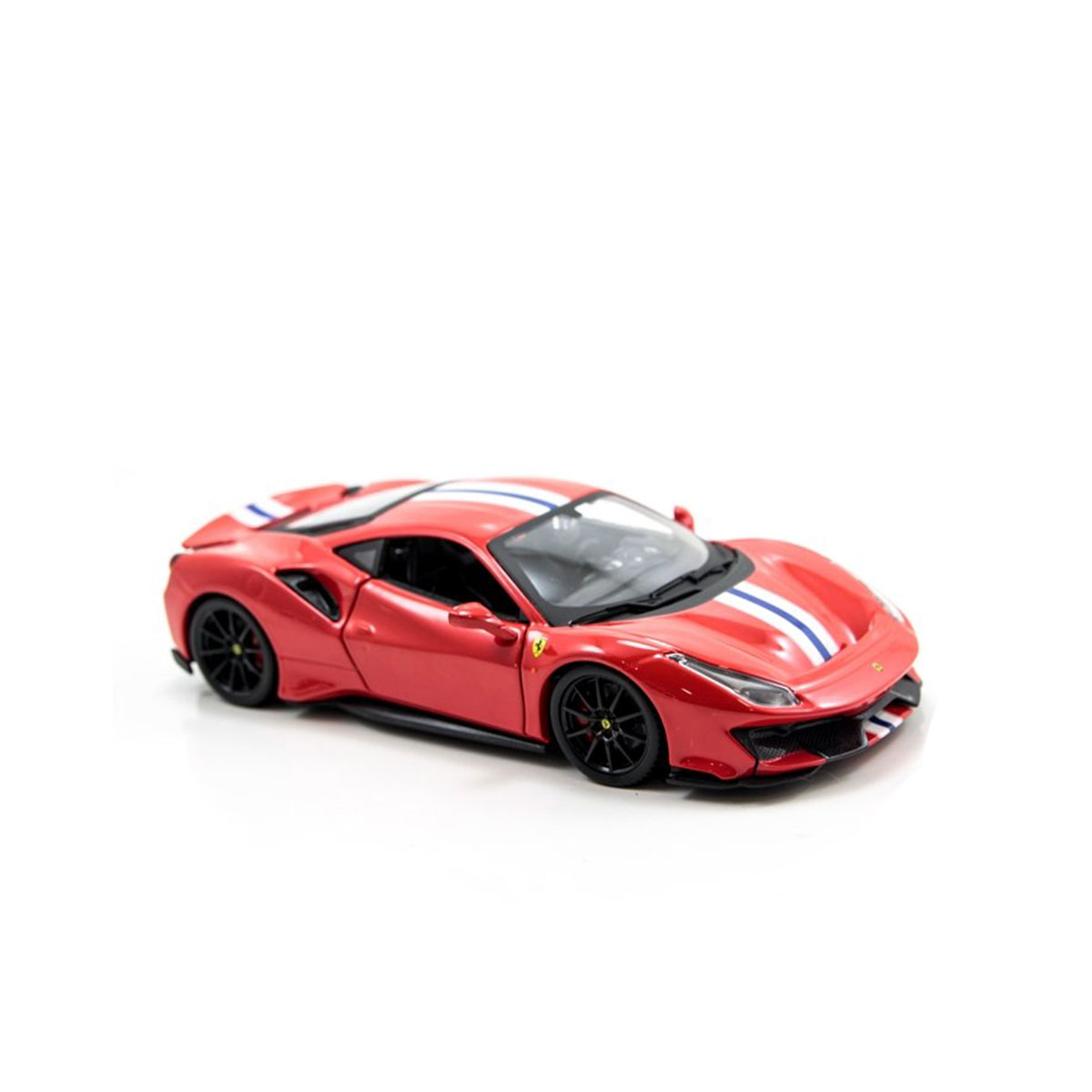 Автомодель Bburago Ferrari 488 Pista 1:24 металева червоно-чорна — превʼю 2