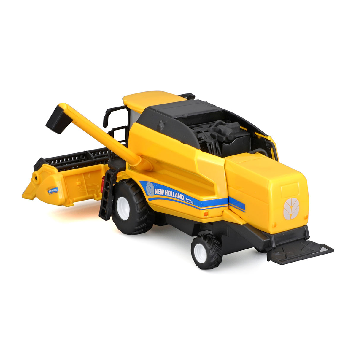 Зернозбиральний комбайн Bburago New Holland TC5.90 металевий 18 см Жовто-чорний — превʼю 2