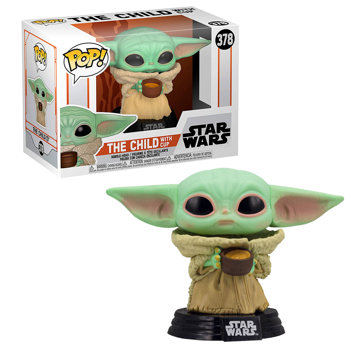 Колекційна ігрова фігурка The Mandalorian Grogu - Funko Pop Малюк з чашкою — превʼю 7