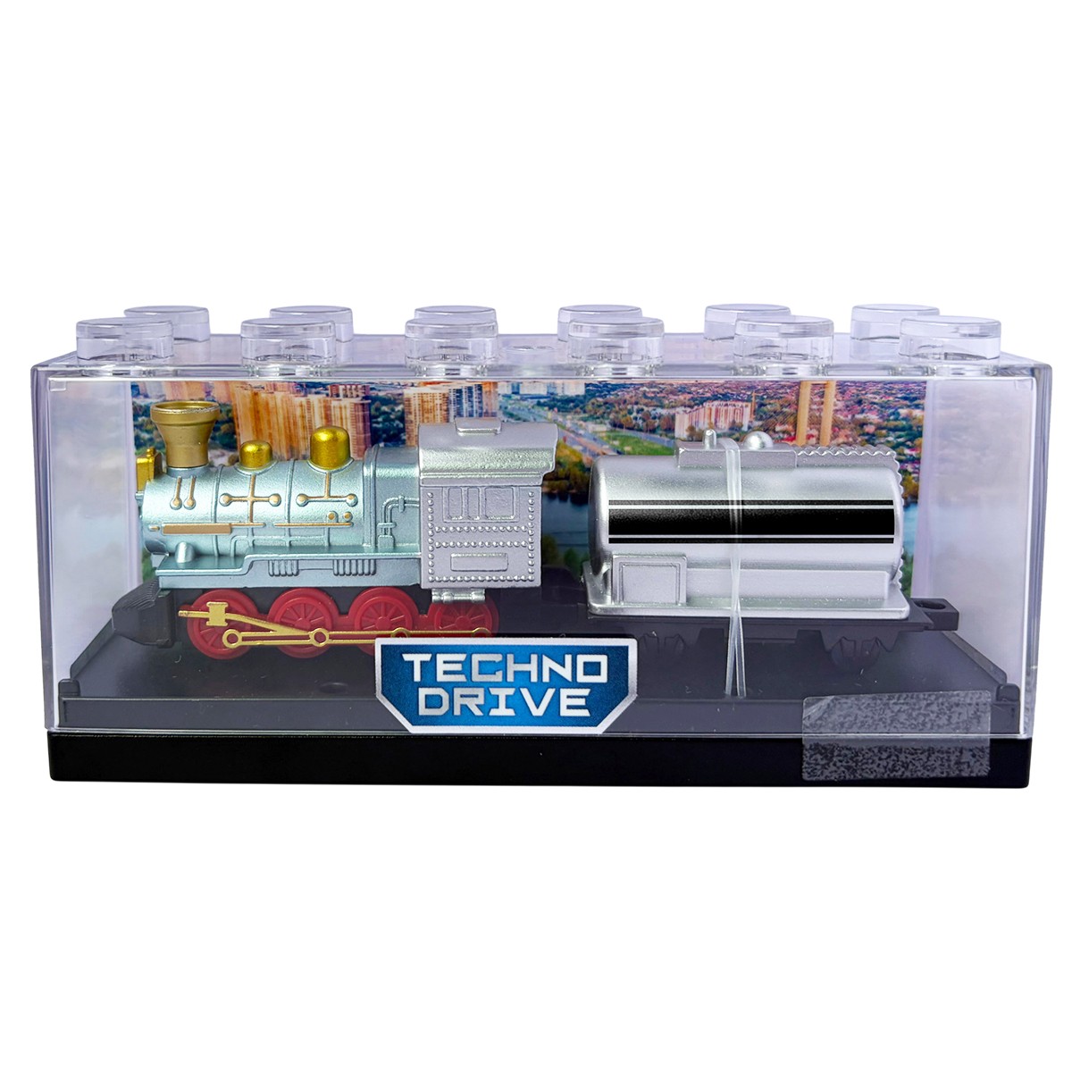 Локомотив TechnoDrive S2 ігрова модель 1:64 металева у пластиковому боксі — превʼю 2