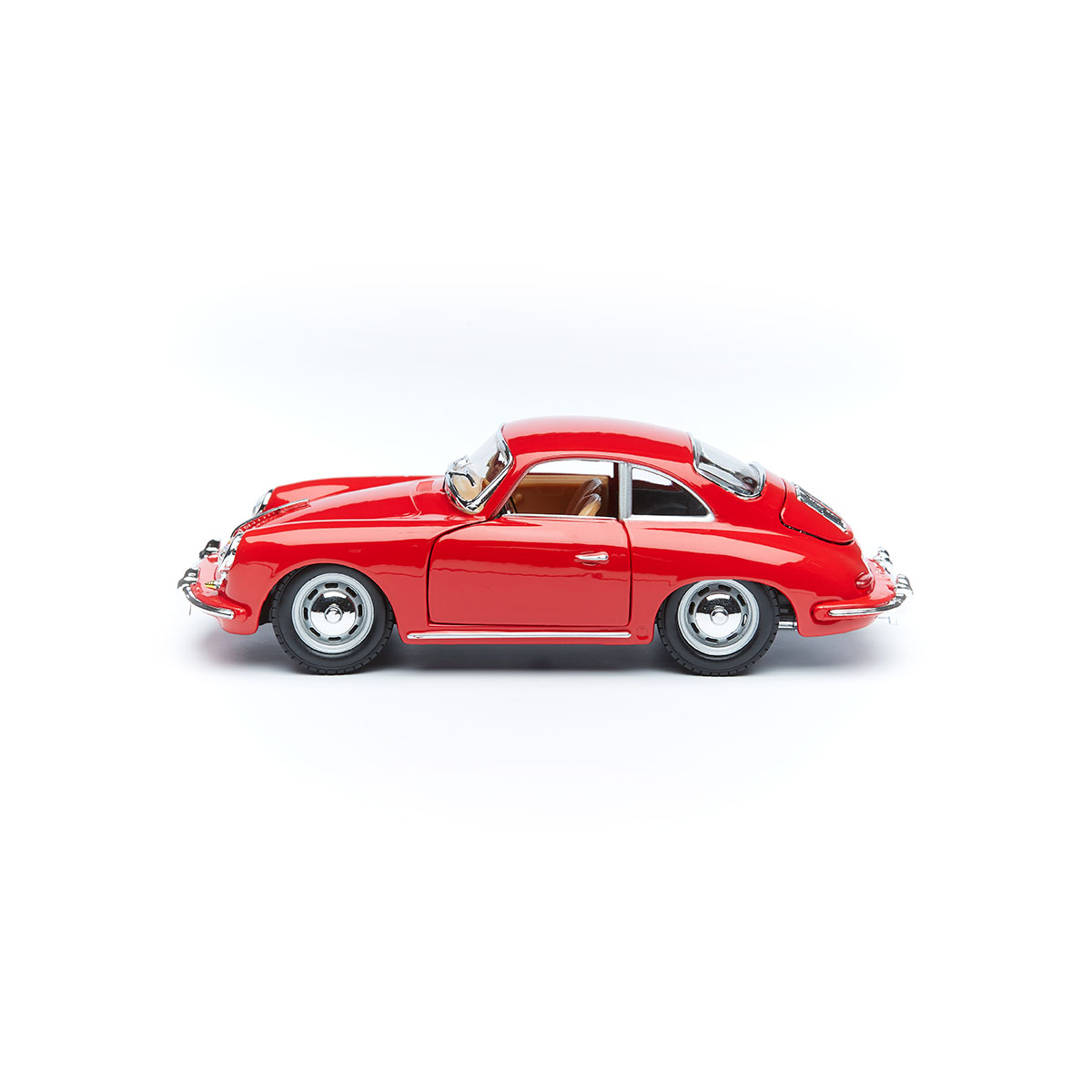 Автомодель Bburago Porsche 356B 1961 1:24 металева червона або слонова кістка — превʼю 5